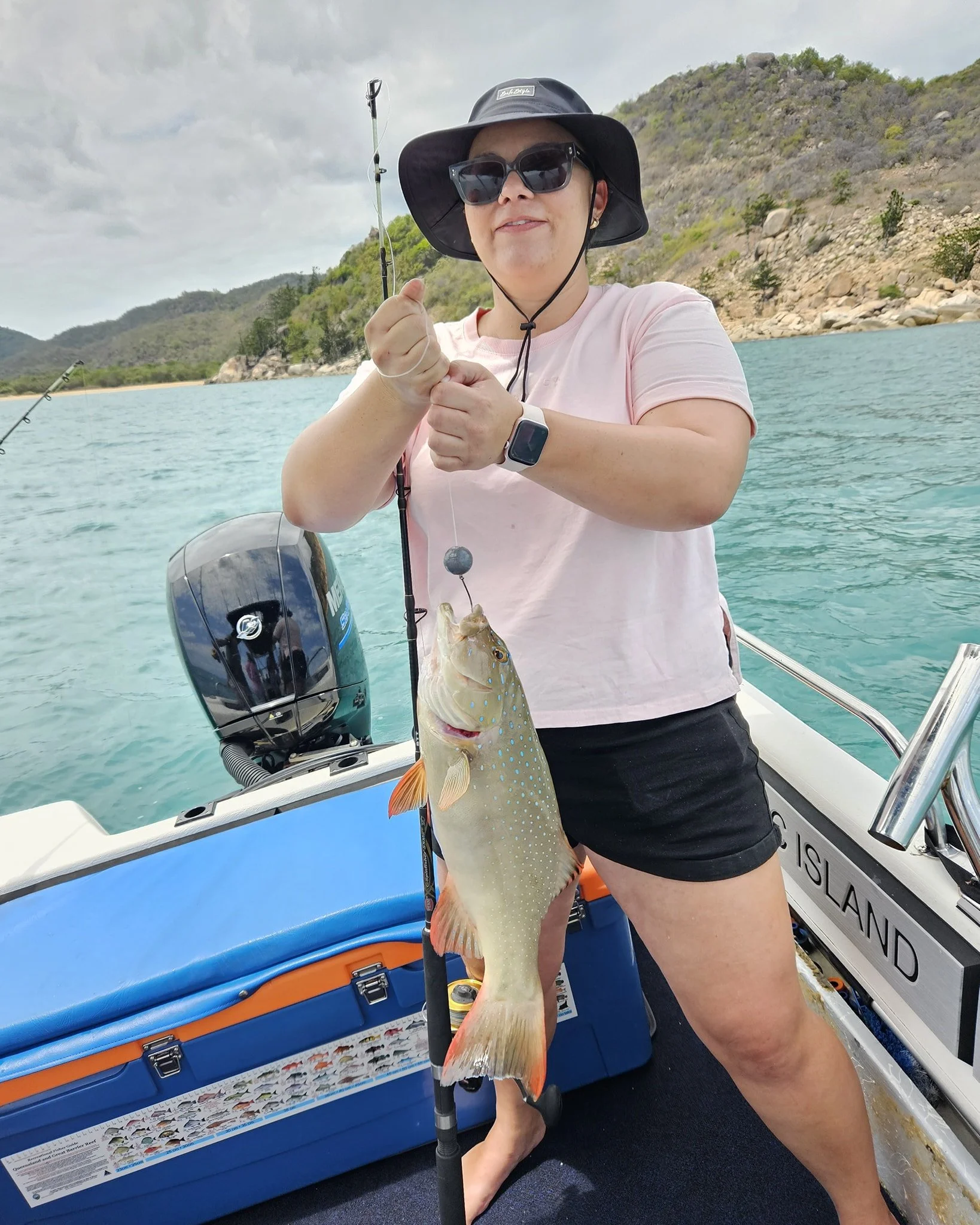 Today's catch of the day goes to Becky with a beautiful Coral Trout caught around Magnetic Island. A few small Nannygai that all got released successfully. Unfortunately the group dropped a couple of big pelagics. Plenty of tuna and grey mackerel abo