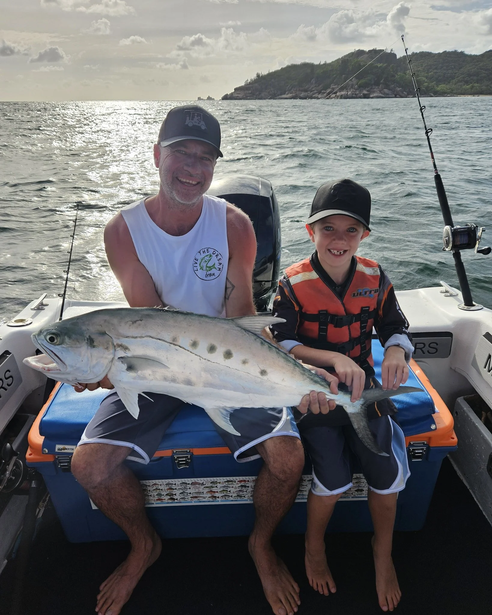 The crew from Central Coast enjoyed a day out around Magnetic Island with a few fish caught and realised successfully. 
Had a look at Huntingfield Bay waterfall and still running strong. #magneticislandfishingcharters #halco #fishingcharters #GreatBa