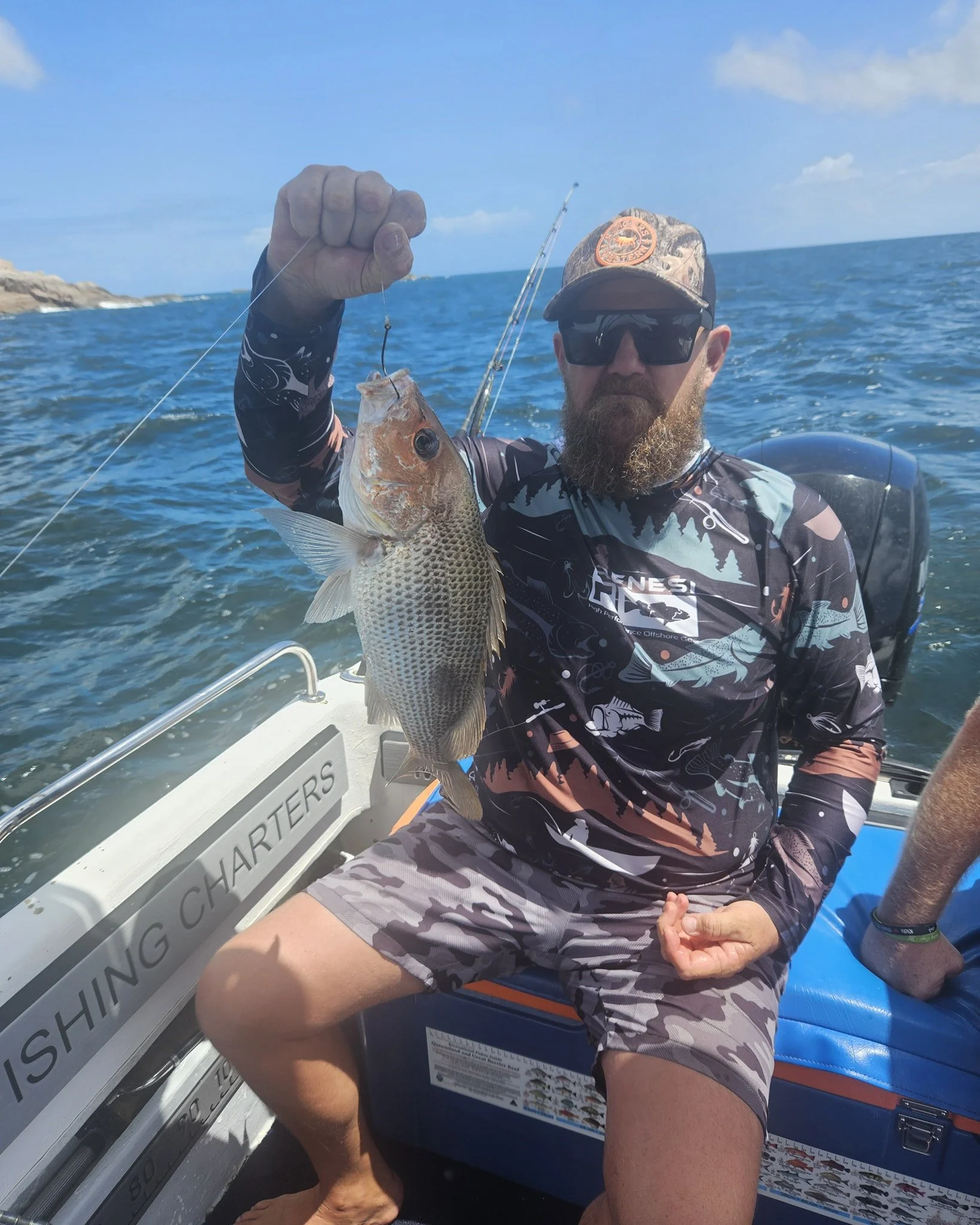 Back in the water after moving house.
Hooked up a small Black Marlin (released)and a nice little Fingermark around Magnetic Island. 
A lot of debris in the water from the big rains washing out from creeks and river systems around Townsville area. A f