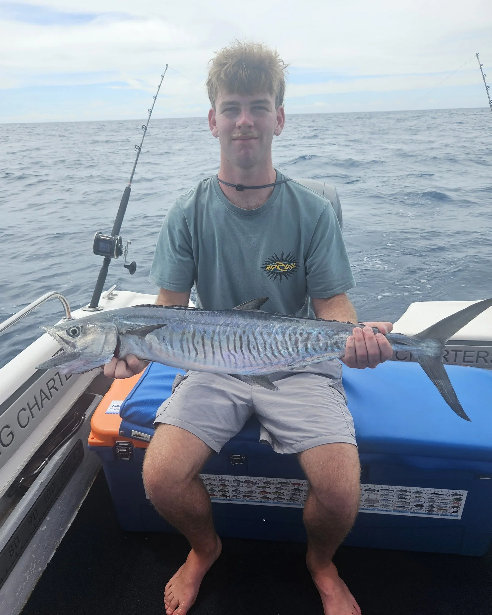 The boys had a day out wide landing many Tuna, Rainbow Runners and a few Spanish Mackerel. All fish released successfully except 1 Spanish Mackerel. 
First time catching these fish types and father and son with his friend had a day to remember foreve