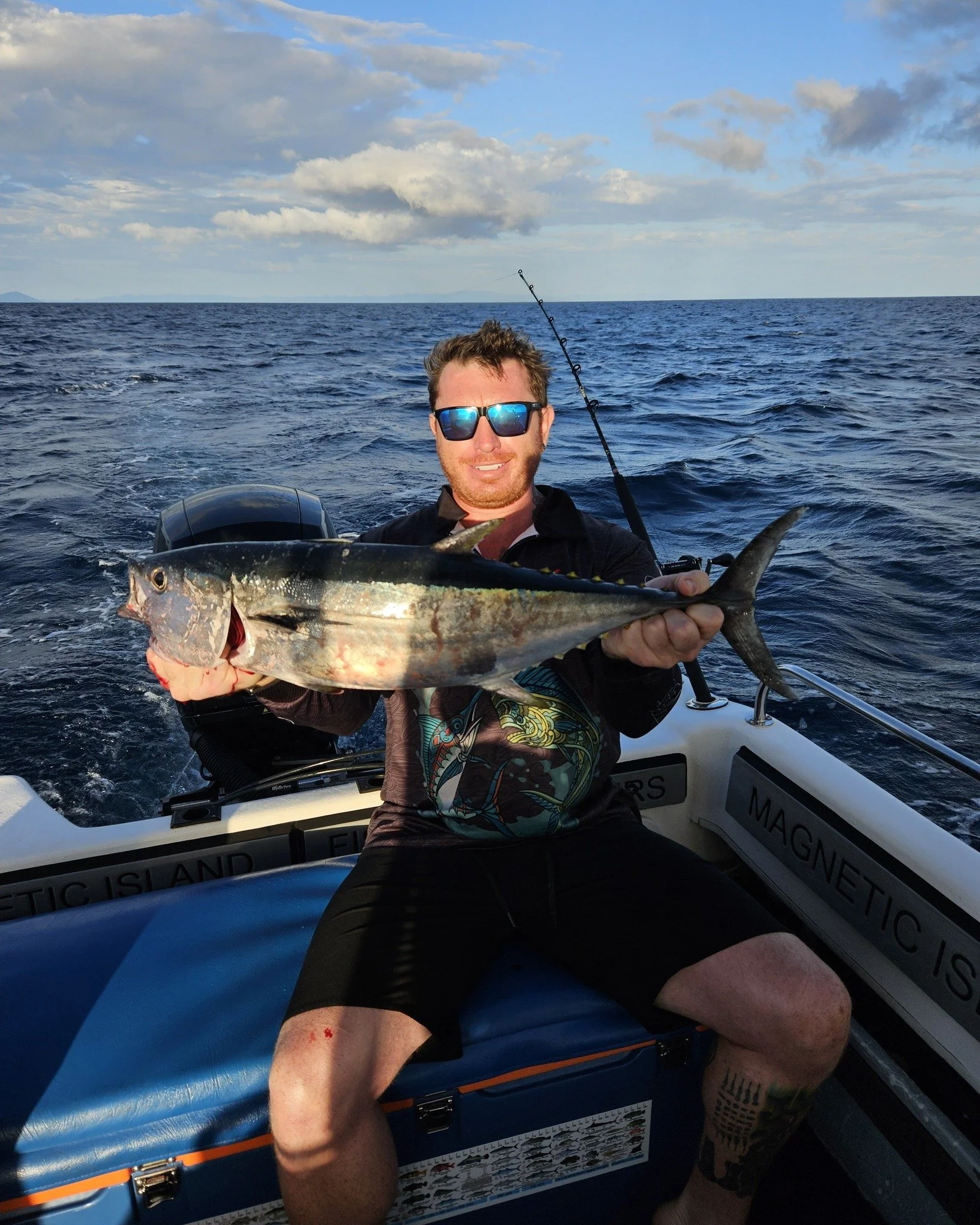 There are a few Tuna out wide like this little bullet Tuna. As always some big Spanish Mackerel as well. Hoping for a good Easter holiday period with calm seas so get on board and book in a fishing charter and enjoy the outdoors. #halco #pelagicworld