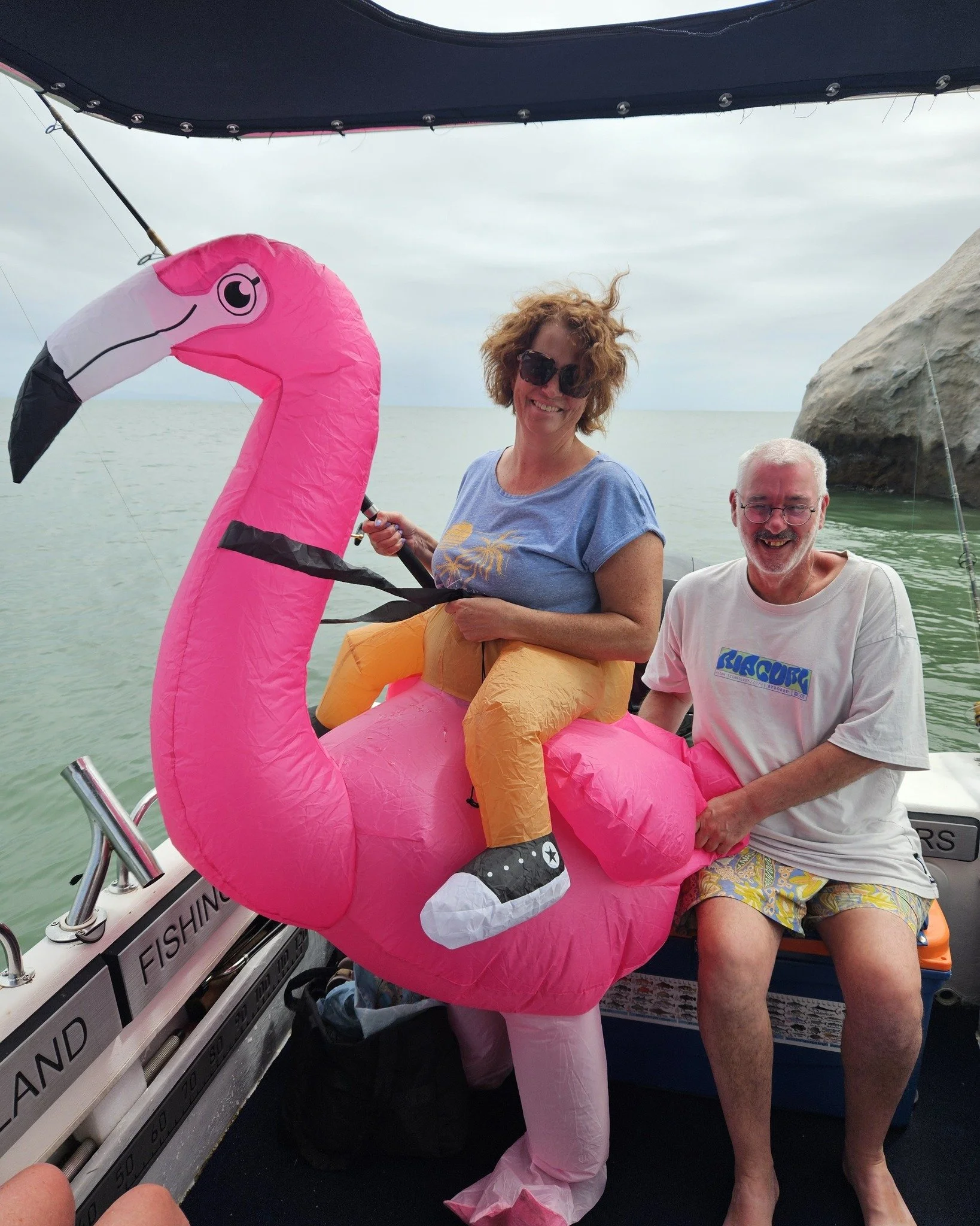Private charters fishing your way as this charter was for a 60th birthday flamingo style fishing. You don't see this every day.  Book in a private charter this festive holiday season. Call, message or book online at Magnetic Island Fishing Charters #