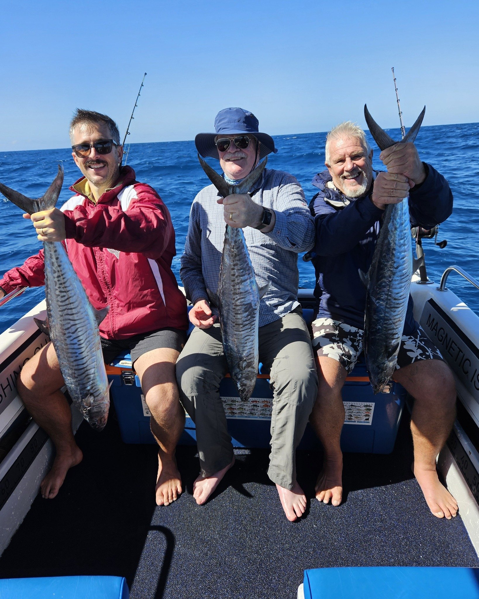 The boys had a work out today landing Spanish Mackerel with the tax man absolutely on fire. Hopefully the tax man will leave us alone tomorrow. #magneticislandfishingcharters #lowrance #uglystick #halco #pelagicworldwide #pelagic #pelagicfishing #pel