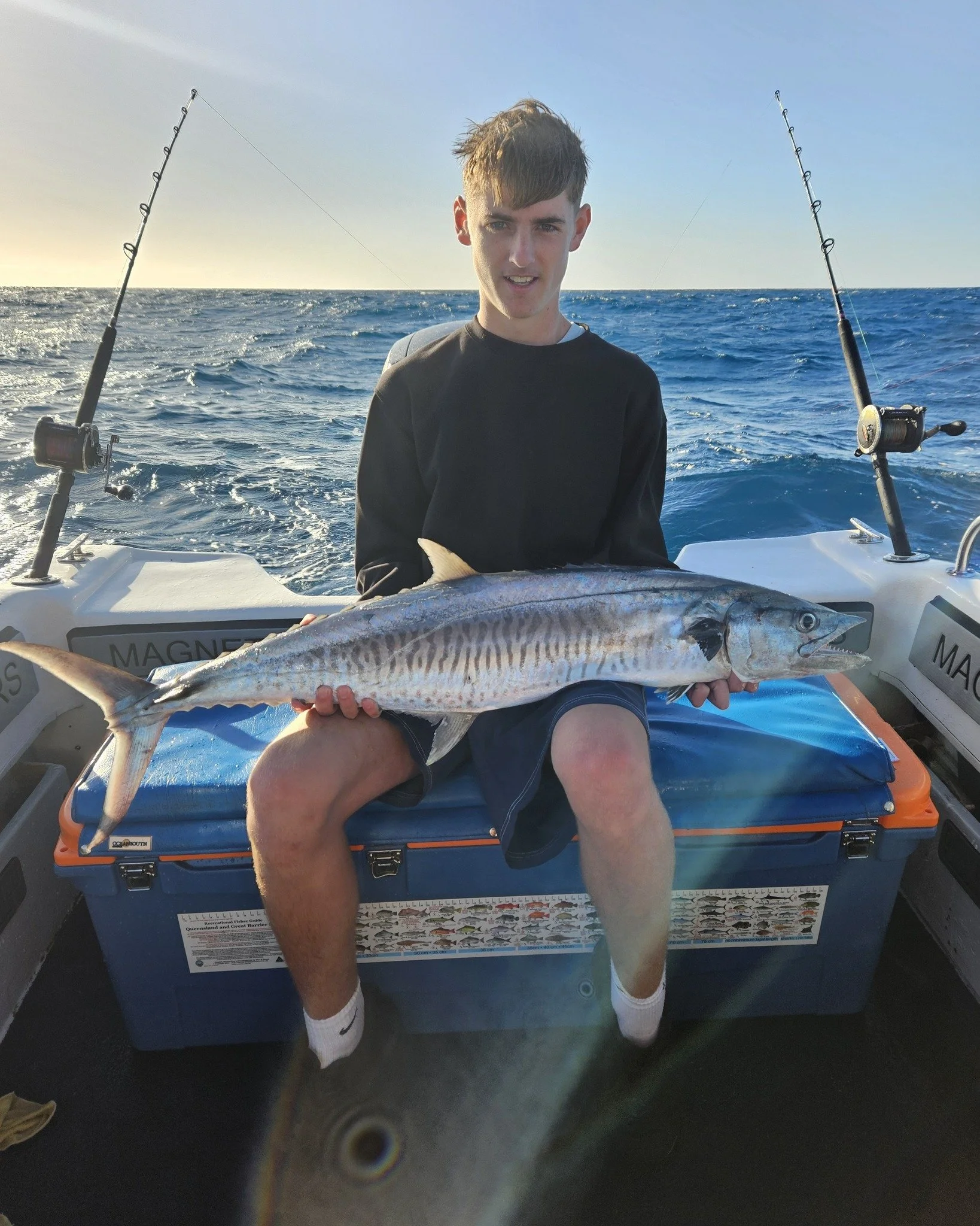 We got blown out of the water today but still managed some good fish.
One big Spanish Mackerel that had a couple of big runs was the catch of the day. Isaac landed it for his first Spanish Mackerel and was a very happy chap. #magneticislandfishingcha