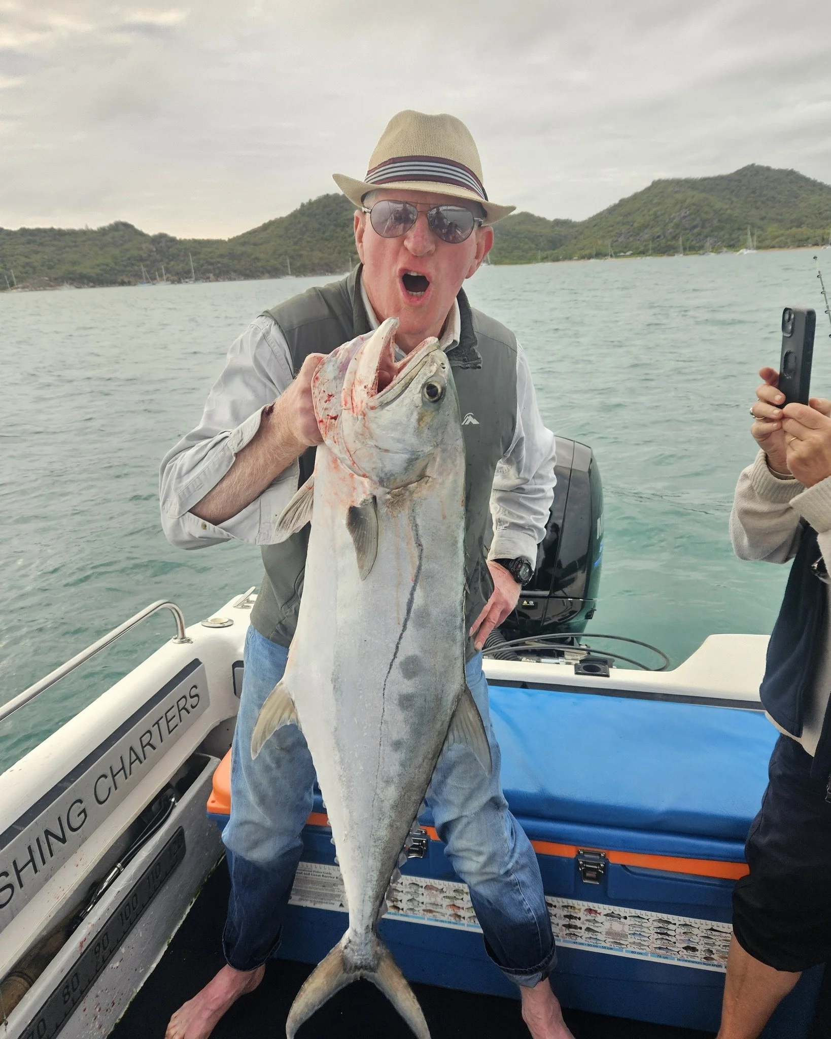 Another big Queen Fish today and this one put on a show leaping out of the water a few times. Great fun had by all with a couple of Humpback Whales spotted just outside Horseshoe Bay on the northern side of Magnetic Island. #magneticislandfishingchar