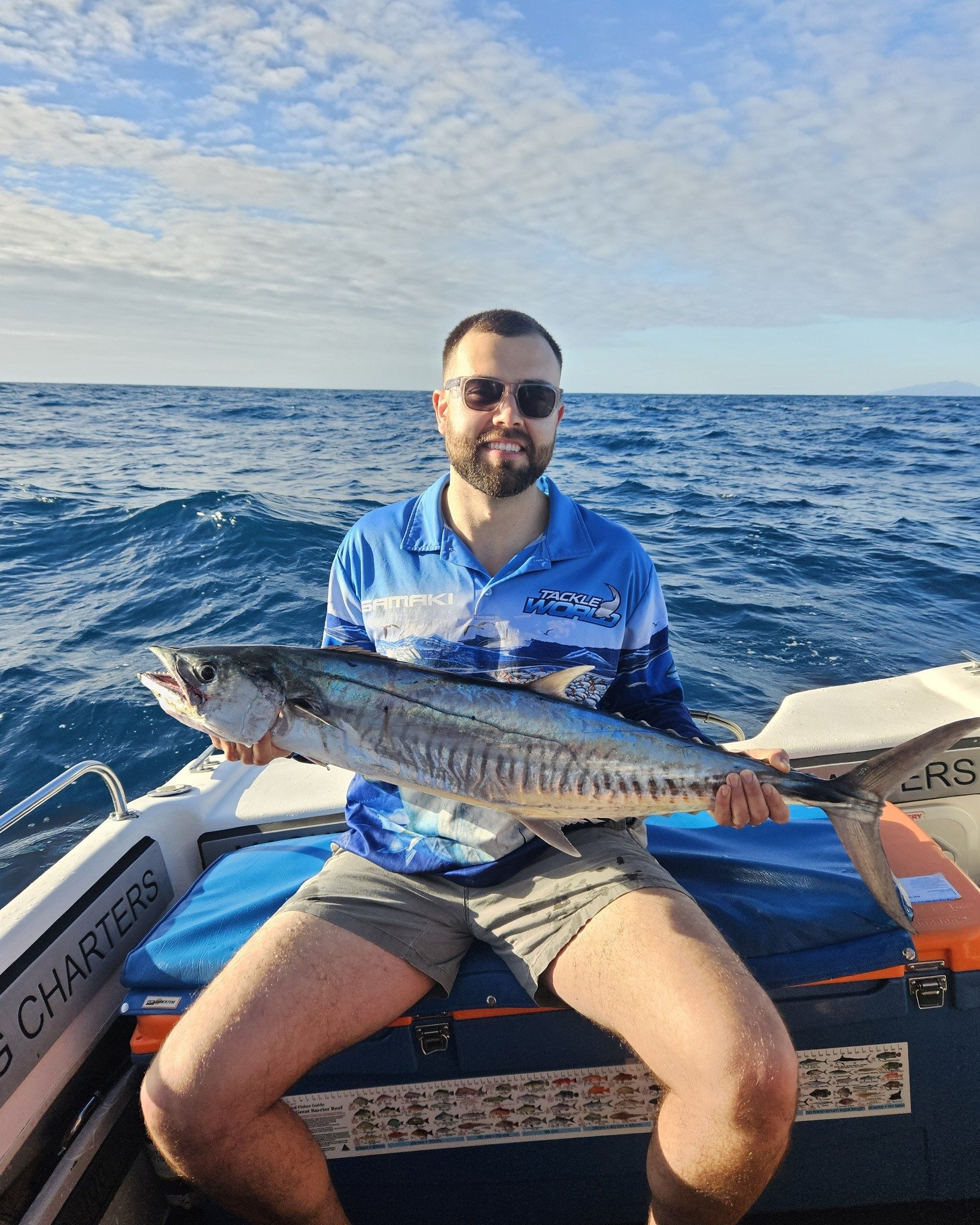 The boys from South Australia Adelaide had a great day out with plenty of excitement. Big fish, Humpback Whales, Sea Snakes, Flying Fish and fishing reels screaming. Catch of the day with a very nice Spanish Mackerel. #magneticislandfishingcharters #