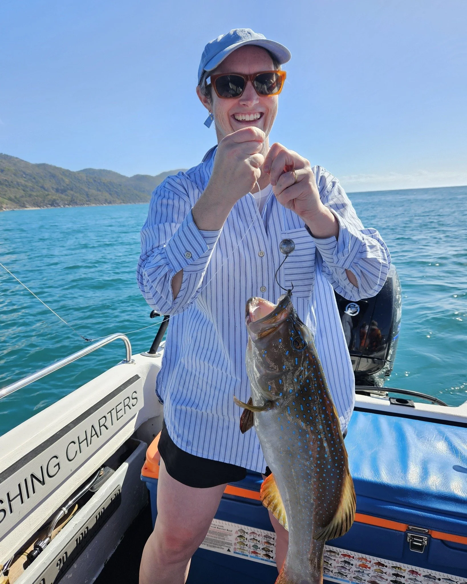 Awesome day around Magnetic Island with a young family. Hannah landing a 60cm Coral Trout, her first and young Jack a nice Cod. #magneticislandfishingcharters #lowrance #uglystick #halco #fishingcharters #GreatBarrierReef #reeffishing #reeffish #reef