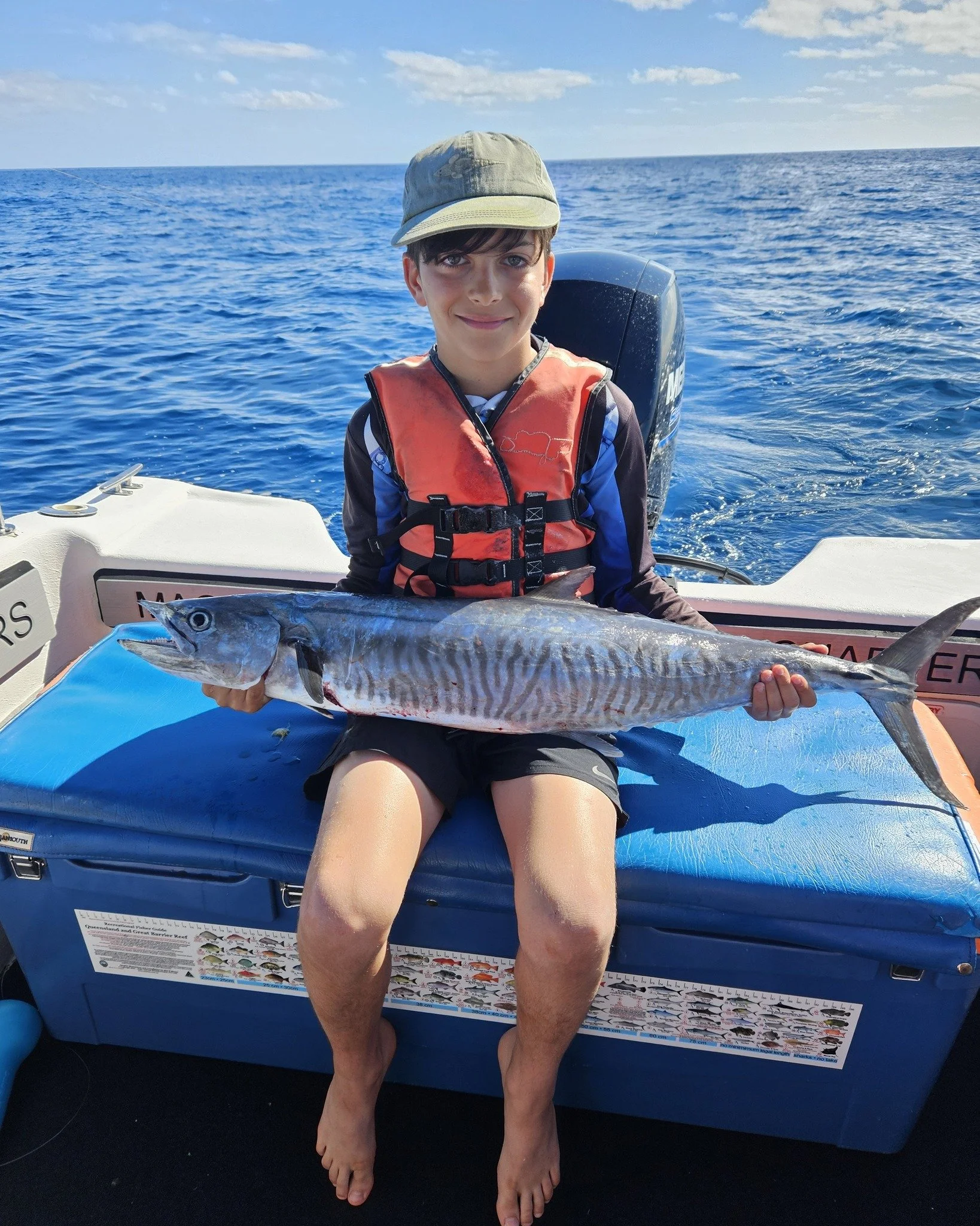 The young guns from Melbourne catching their first ever Spanish Mackerel. Congratulations boys! #magneticislandfishingcharters #lowrance #uglystick #halco #pelagicworldwide #pelagic #pelagicfishing #pelagics #spanishmackerel #fishingcharters #GreatBa