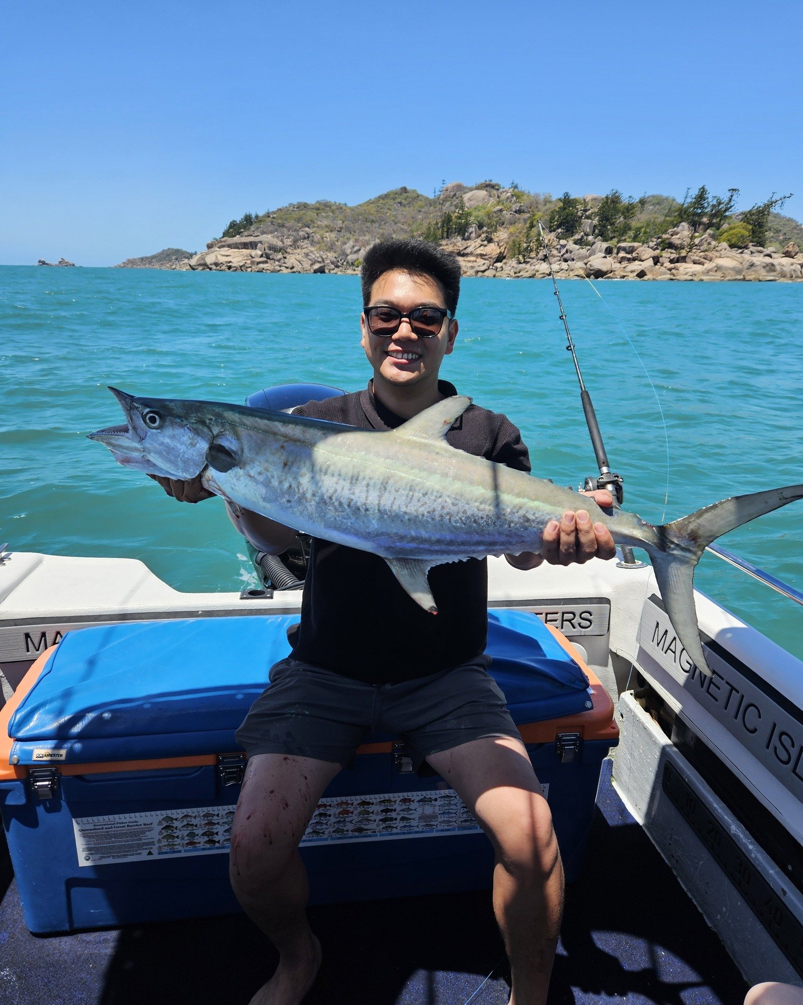Alex landed his first ever Big Grey Mackerel today around Magnetic Island. A repeat customer over 4 years he always loves fishing around Maggie and enjoys the variety of fishing we offer. 
Congratulations Alex!
 #magneticislandfishingcharters #lowran