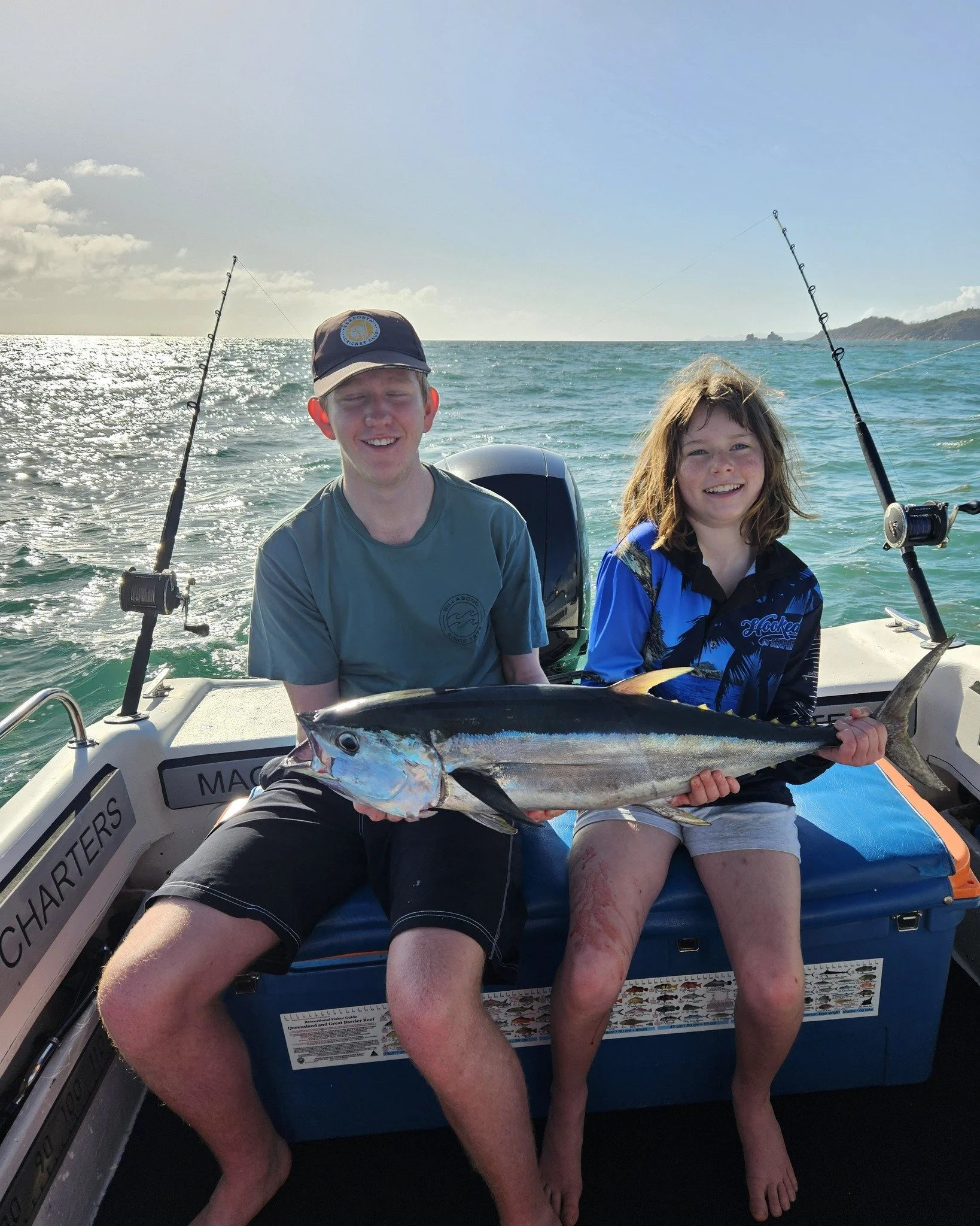 The young guns landed some Tuna today.
Hannah with a chunky Longtail Tuna and Josh with a Mac Tuna. Also some grey mackerel, GT's and sea perch.
Congratulations Hannah on your first Tuna and your biggest fish ever caught. #magneticislandfishingcharte