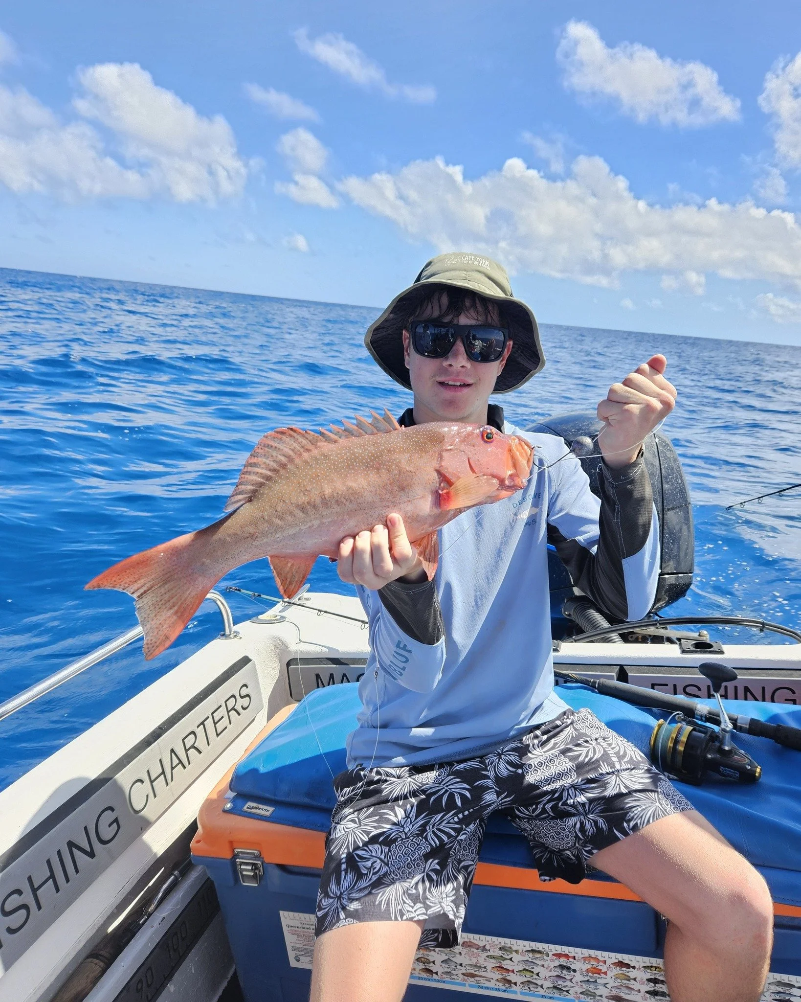 Las day before Coral Fin Fish closure and Spanish Mackerel closure so we ventured to the Great Barrier Reef. 
Caught many Common Coral Trout, Trevally, Coral Cod, Flower Cod, Rock Cod, Mauri Cod and a Highfin Cod.
Unfortunately lost a few big fish to