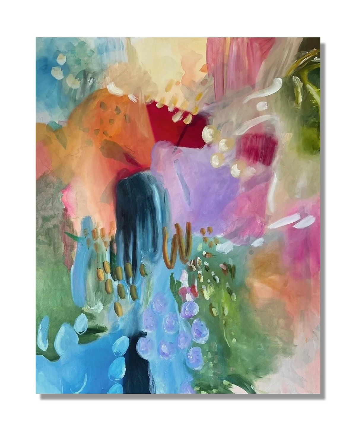 SOLD Oil and acrylic on canvas 2024 H: 60 inches, L: 48 inches Please contact studio@joheeyoung.com for pricing & shipping inquiries. Worldwide shipping available. (Local pick up available in Honolulu).