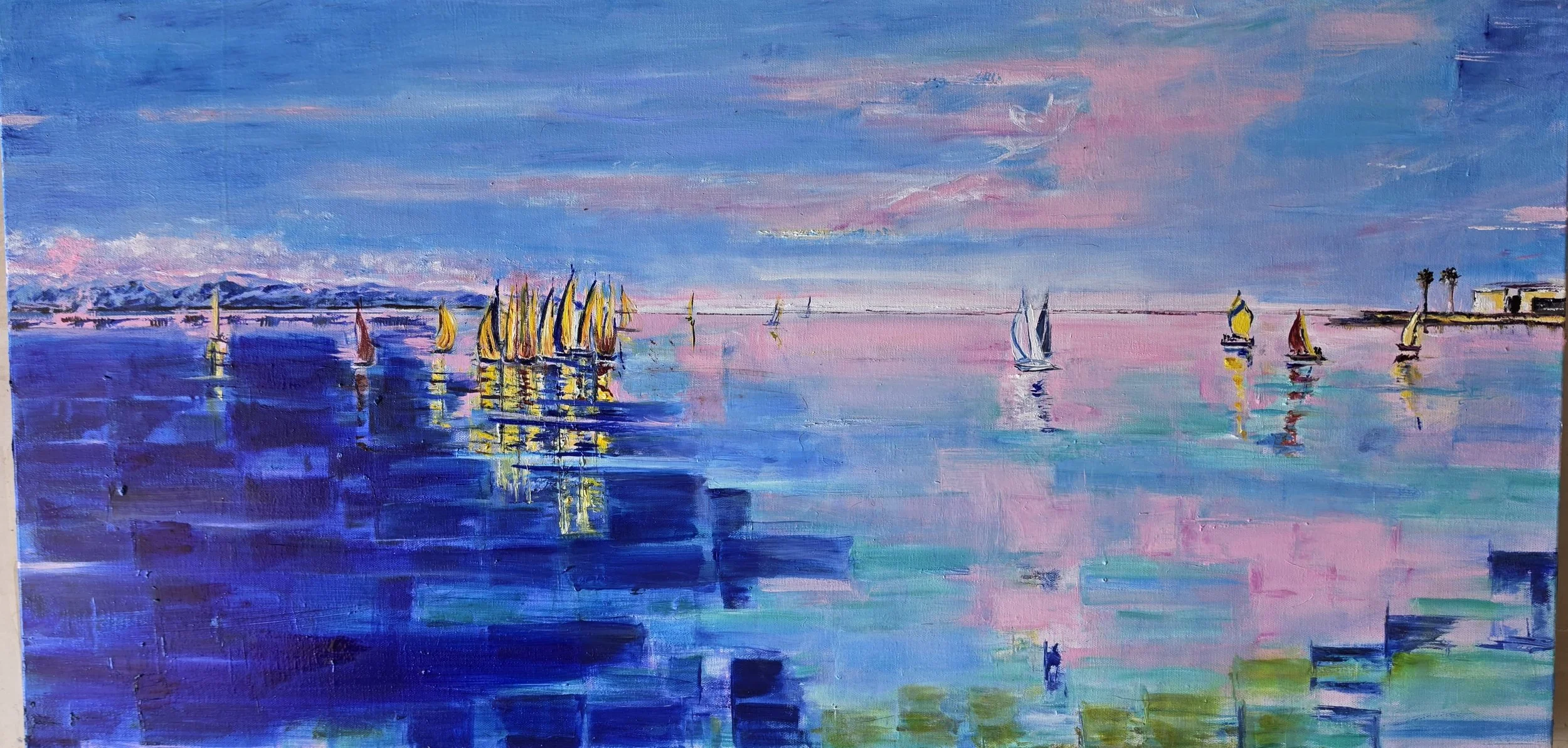 Papillons  volants, Lac des SIgnes sur la baie d'Ajaccio