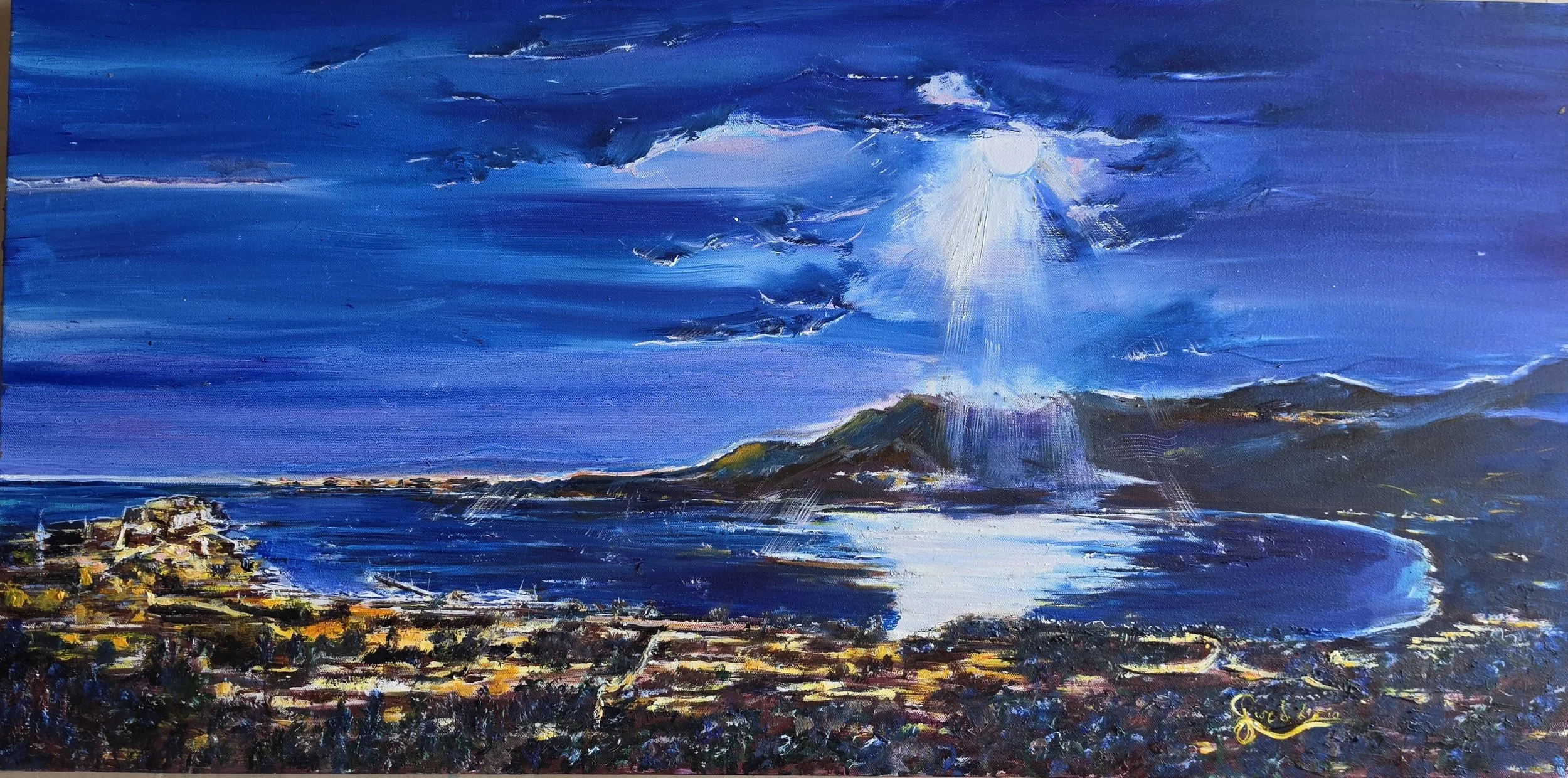 Pleine lune sur la baie de Calvi