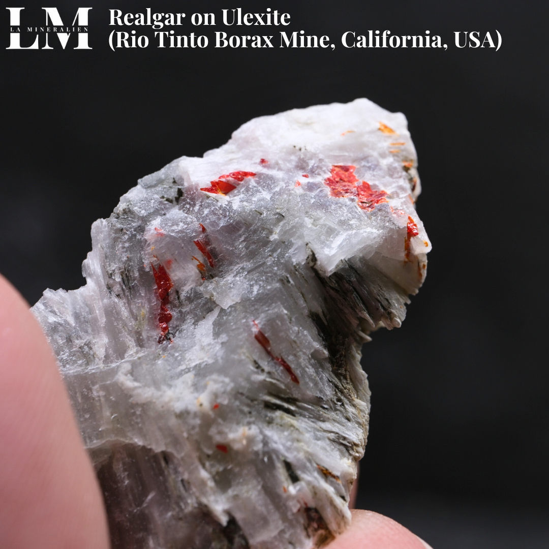 Realgar on Ulexite - 2403_RU1 (Rio Tinto Borax Mine, Kramer Borate ...