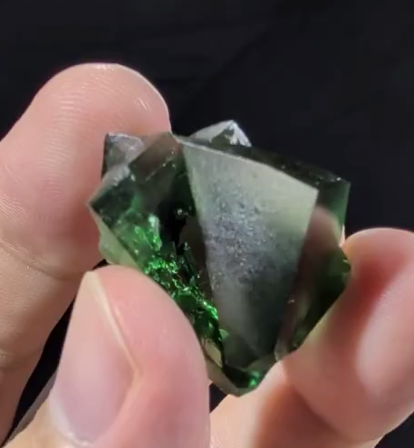 Northern Lights Twin Fluorite - 26NLTW_7 (Northern Lights Pocket, River Catcher Vein, Diana Maria Mine, Rogerley Quarry, Stanhope, County Durham, England, UK)