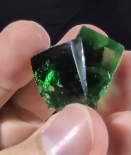 Northern Lights Twin Fluorite - 26NLTW_12 (Northern Lights Pocket, River Catcher Vein, Diana Maria Mine, Rogerley Quarry, Stanhope, County Durham, England, UK)