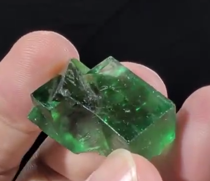 Northern Lights Twin Fluorite - 26NLTW_10 (Northern Lights Pocket, River Catcher Vein, Diana Maria Mine, Rogerley Quarry, Stanhope, County Durham, England, UK)