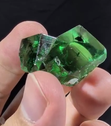 Northern Lights Twin Fluorite - 26NLTW_11 (Northern Lights Pocket, River Catcher Vein, Diana Maria Mine, Rogerley Quarry, Stanhope, County Durham, England, UK)