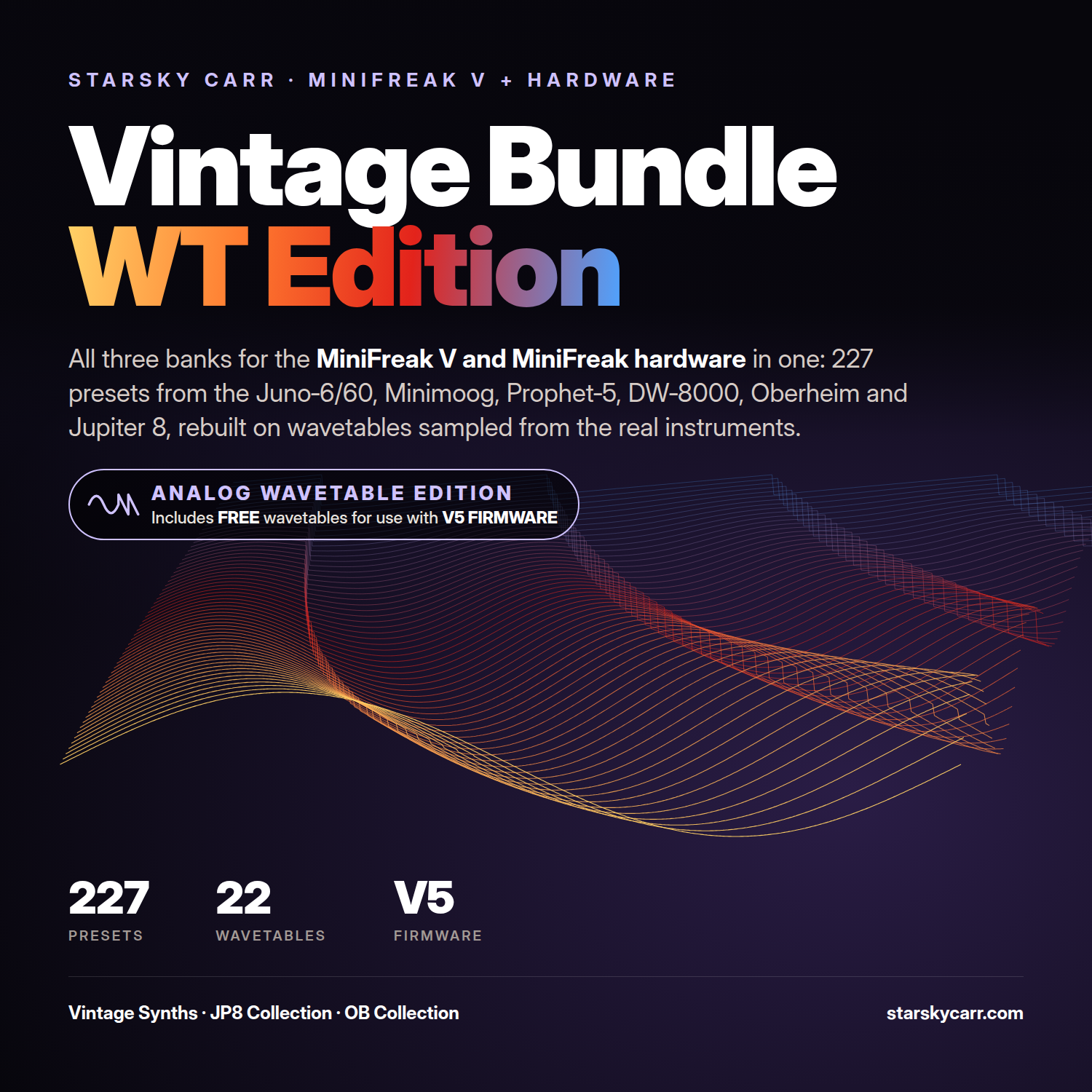 MiniFreak Vintage Bundle: All 3 Banks, 227 Presets:  for Minifreak V & Hardware