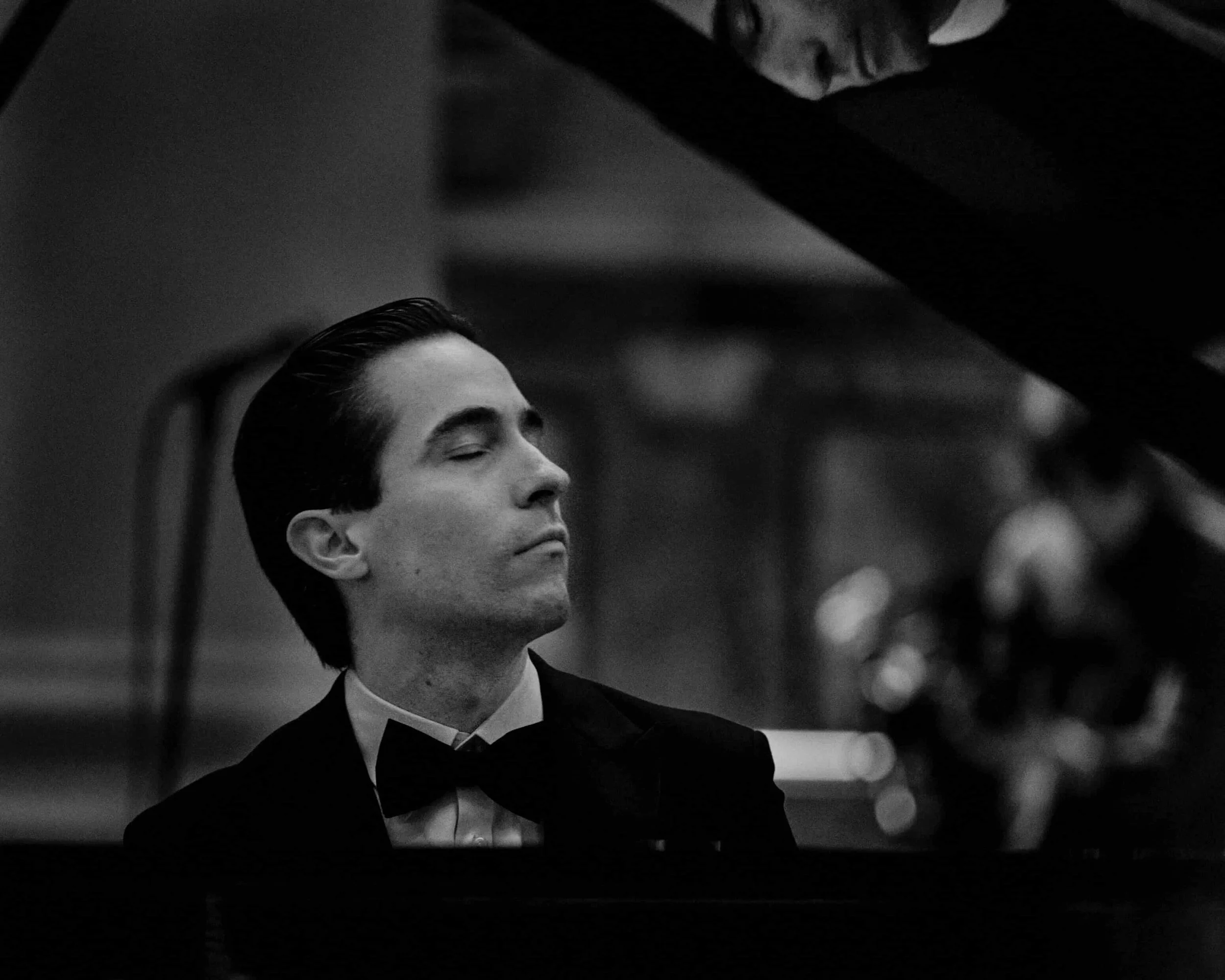 Concert pianist solo orchestra performance