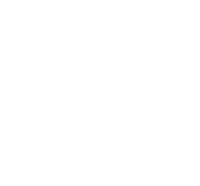 Logotipo com a palavra 'Luc' em letras brancas em fundo preto.