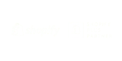 Logo do Shopify Plus Partner, com ícones e texto.