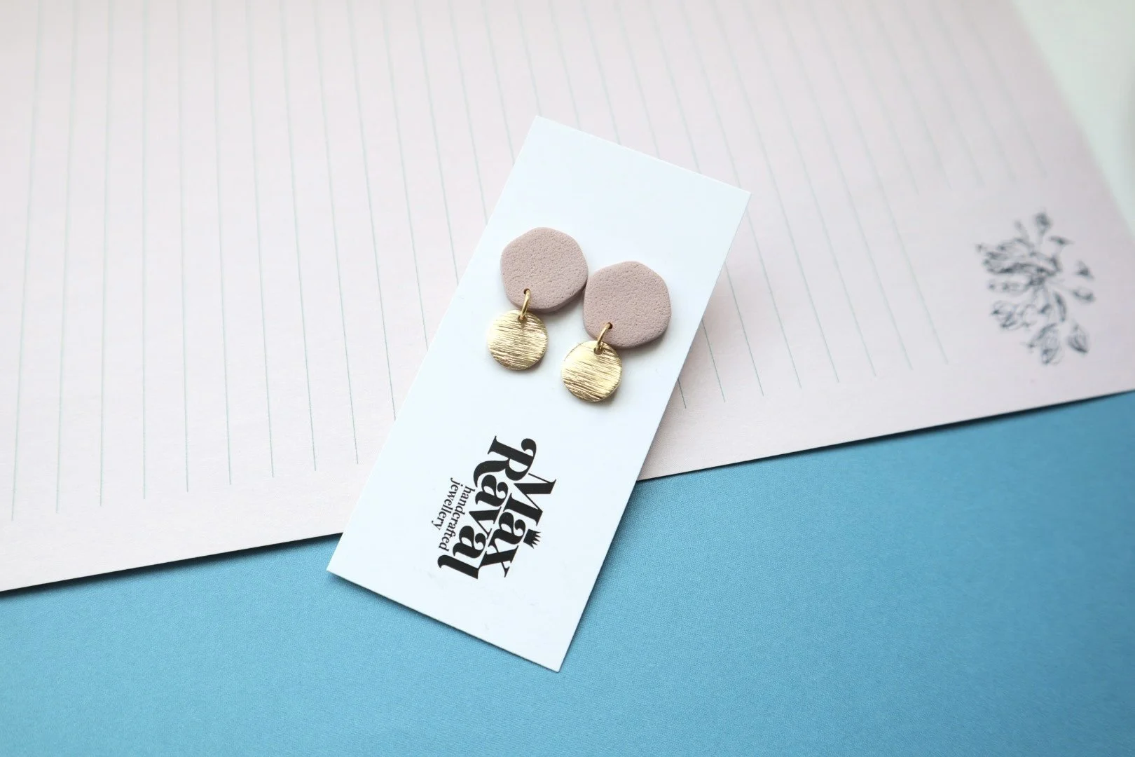 Ohrstecker M - Messing - Dusty Rosa