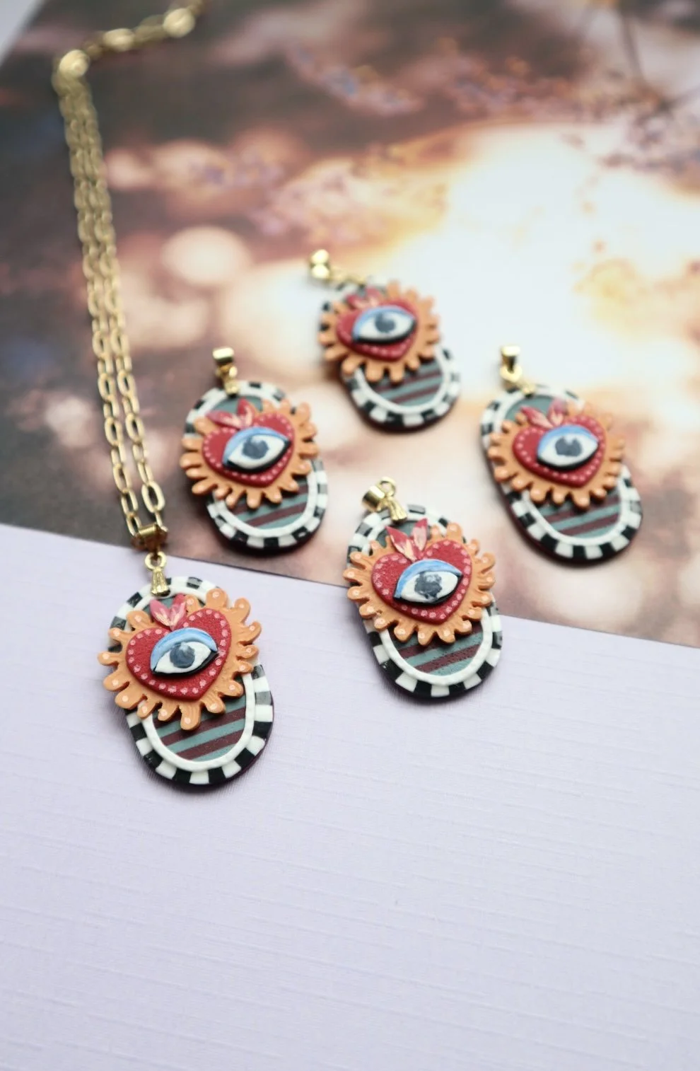 Vergoldete Kette Sacred Heart