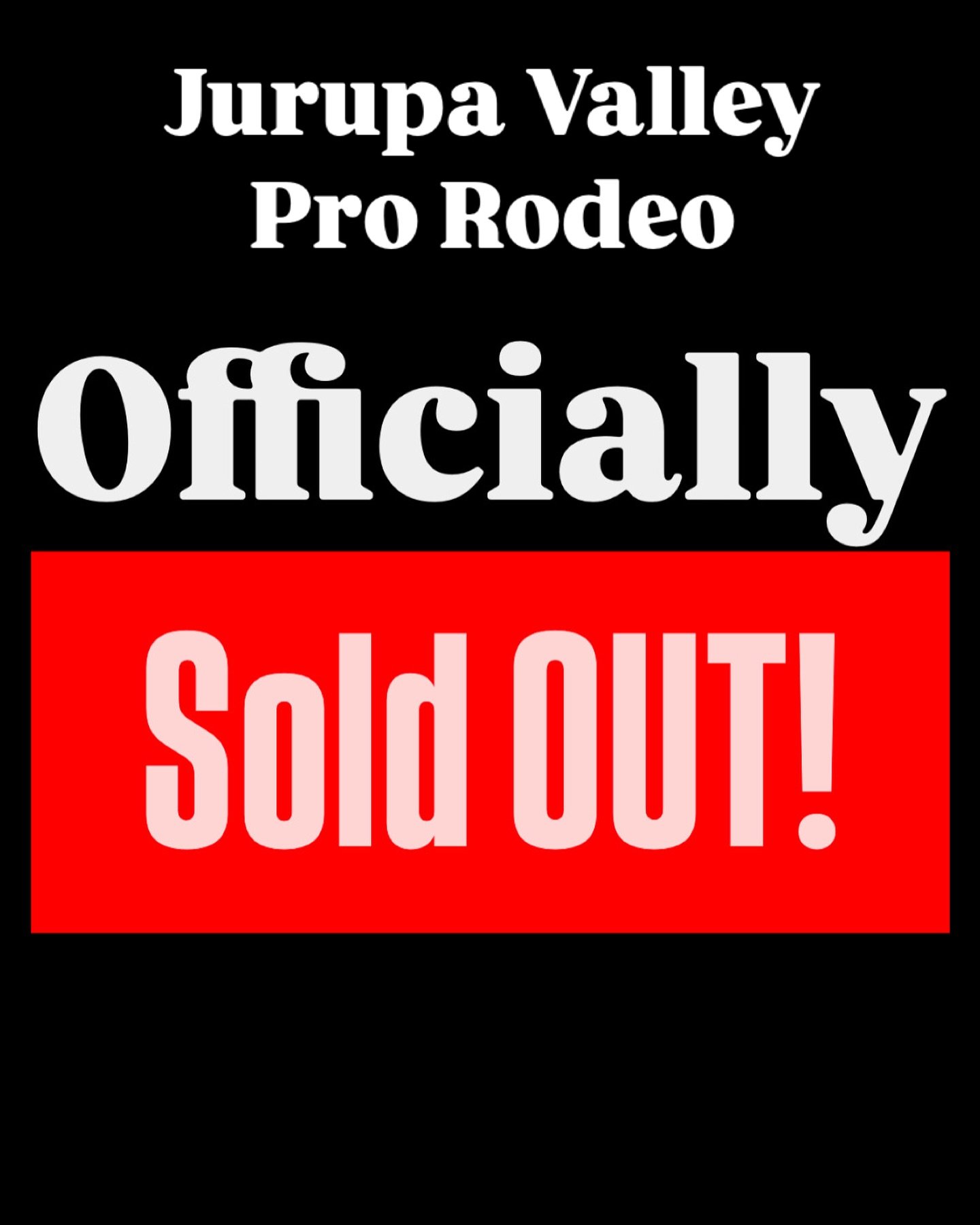 We&rsquo;re officially SOLD OUT!! See you in a few minutes!