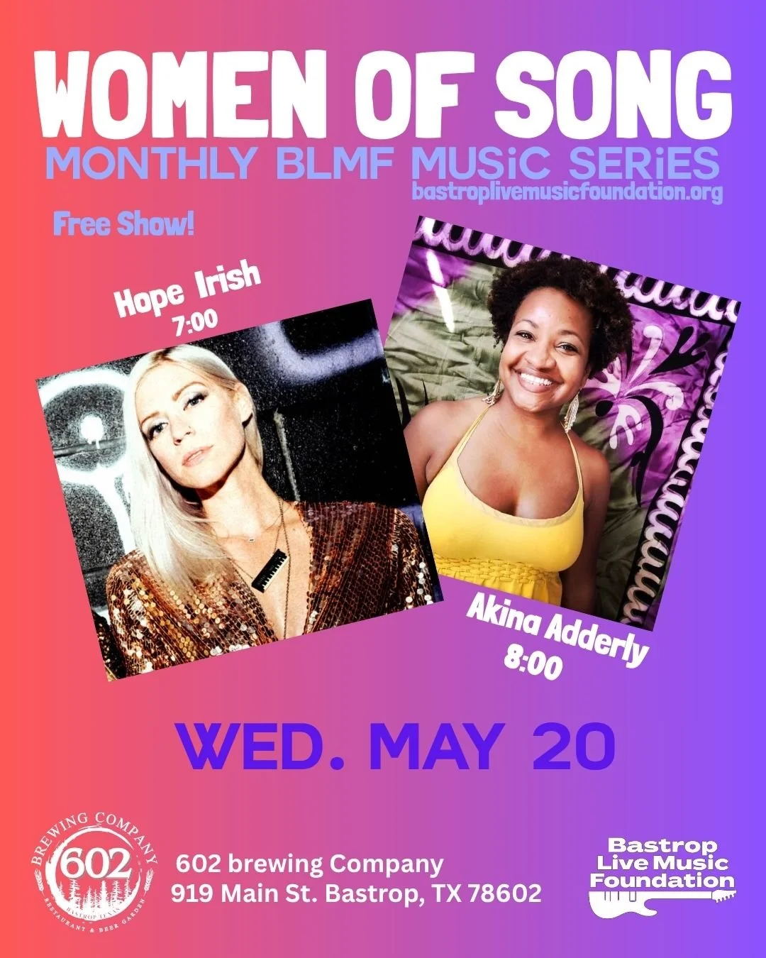 Women of Song Concert Series -Akina Adderly, Hope Irish