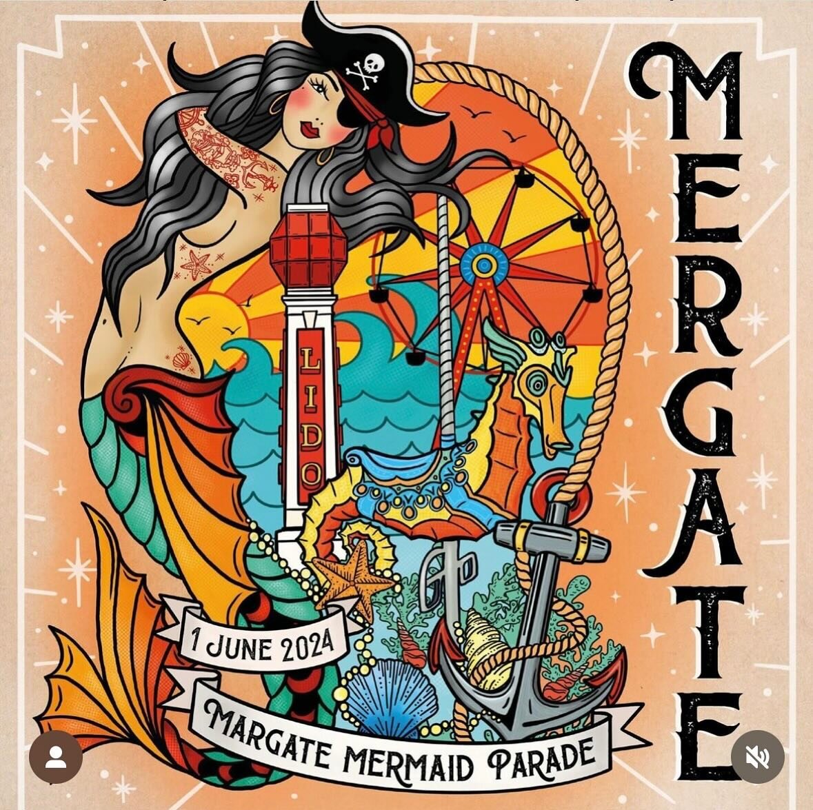 We&rsquo;re so excited to be one of the sponsors for @margate_mermaid_parade this year!! Take a look at their insta, where they explain what it&rsquo;s all about and how you can get involved. Lots of exciting things happening on the day and leading u
