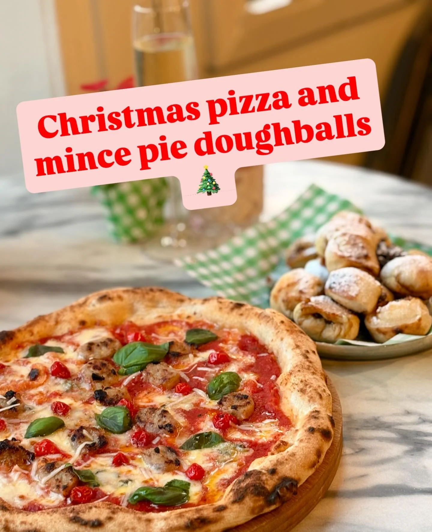 The Christmas pizza with sausage and Gorgonzola has returned. And don't forget those irresistible mince pie doughballs with brandy clotted cream you'll craving all year! 
Closed Christmas Day and Boxing Day. 
#margate #napolipizza #mincepies