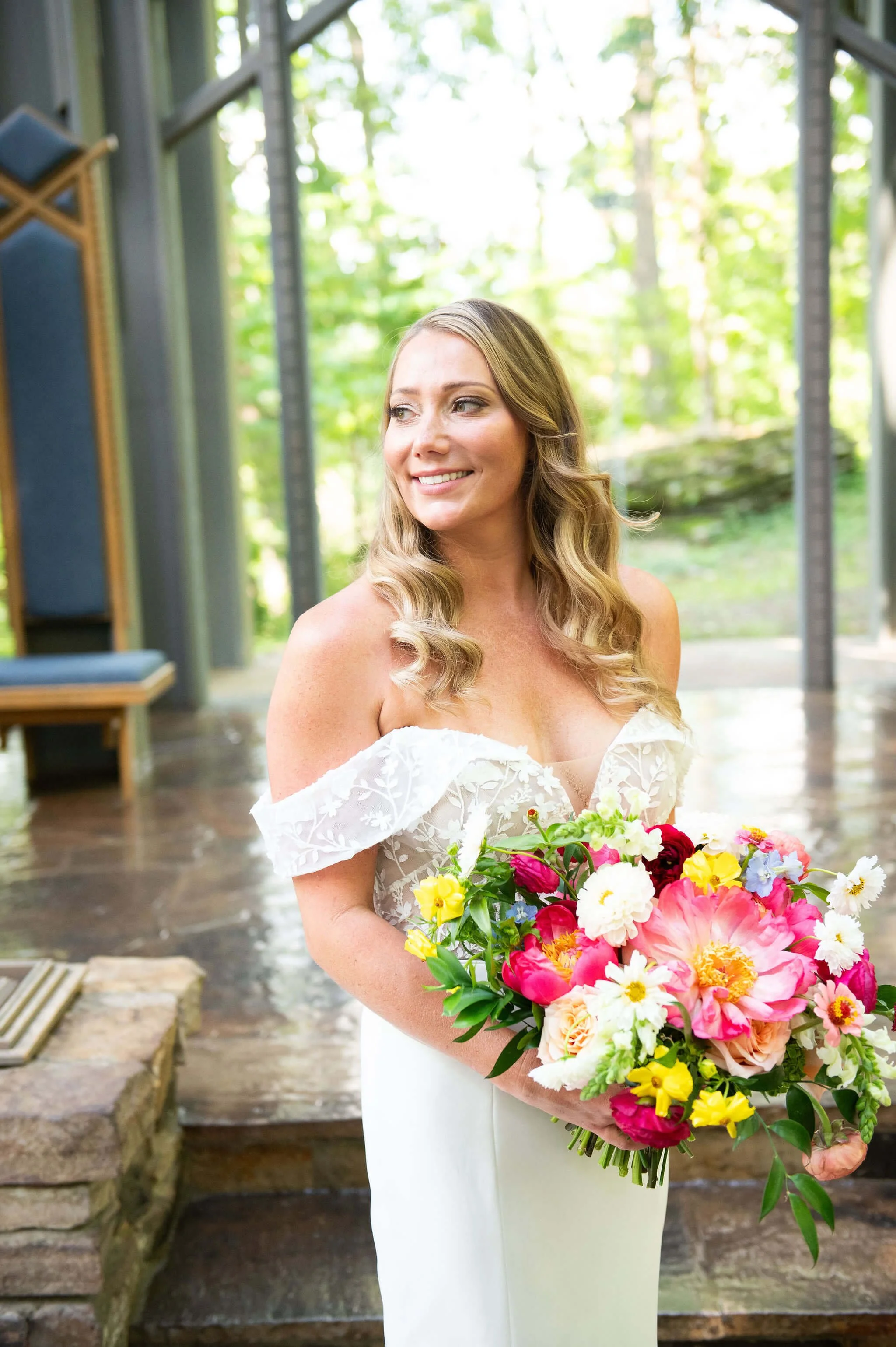 HUDSON PHOTOGRAPHY | THORNCROWN CHAPEL | BLOSSOM BEAUTY BRIDAL AND WEDDING HAIR AND MAKEUP