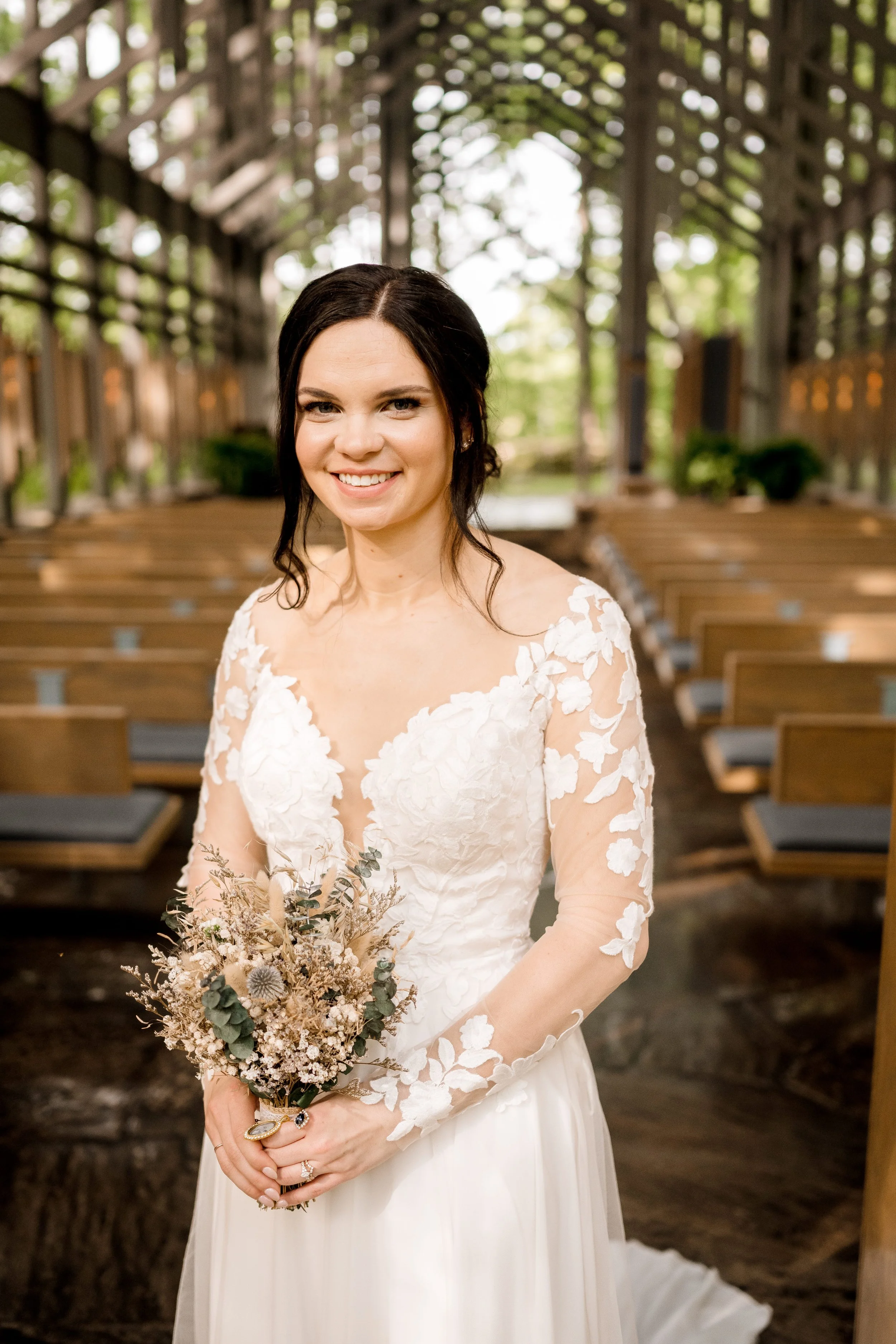 LINDSEY DICKEY PHOTOGRAPHY | THORNCROWN CHAPEL | BLOSSOM BEAUTY BRIDAL AND WEDDING HAIR AND MAKEUP