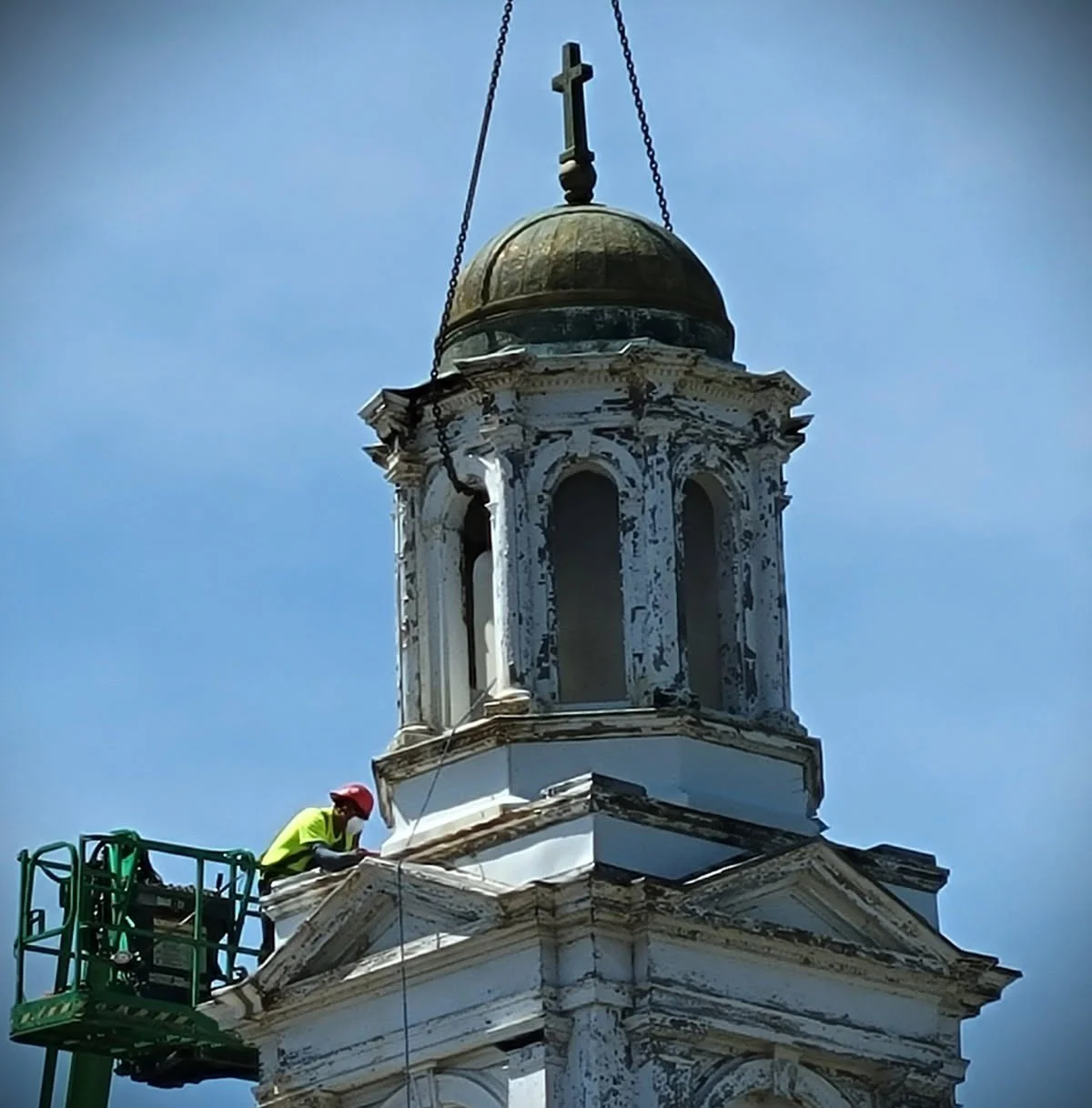 steeple removal preparations 6/2/2026