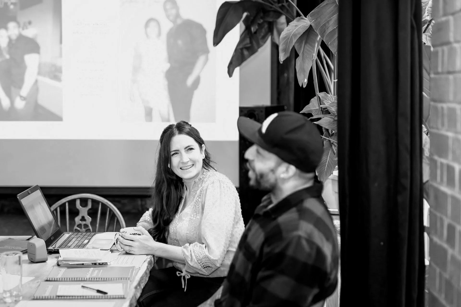 Linda Marie Egan with a coaching client