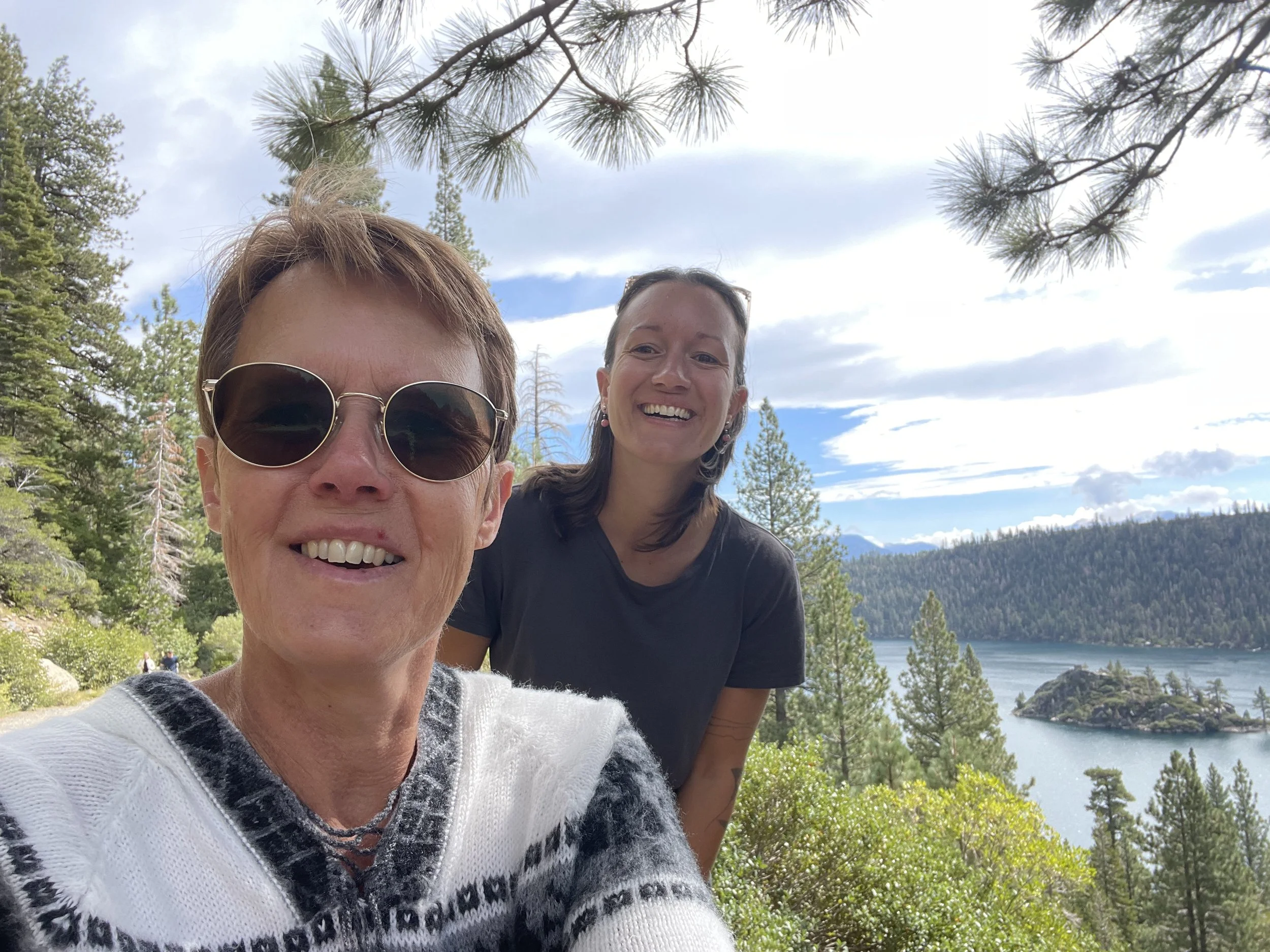 selfie at lake tahoe