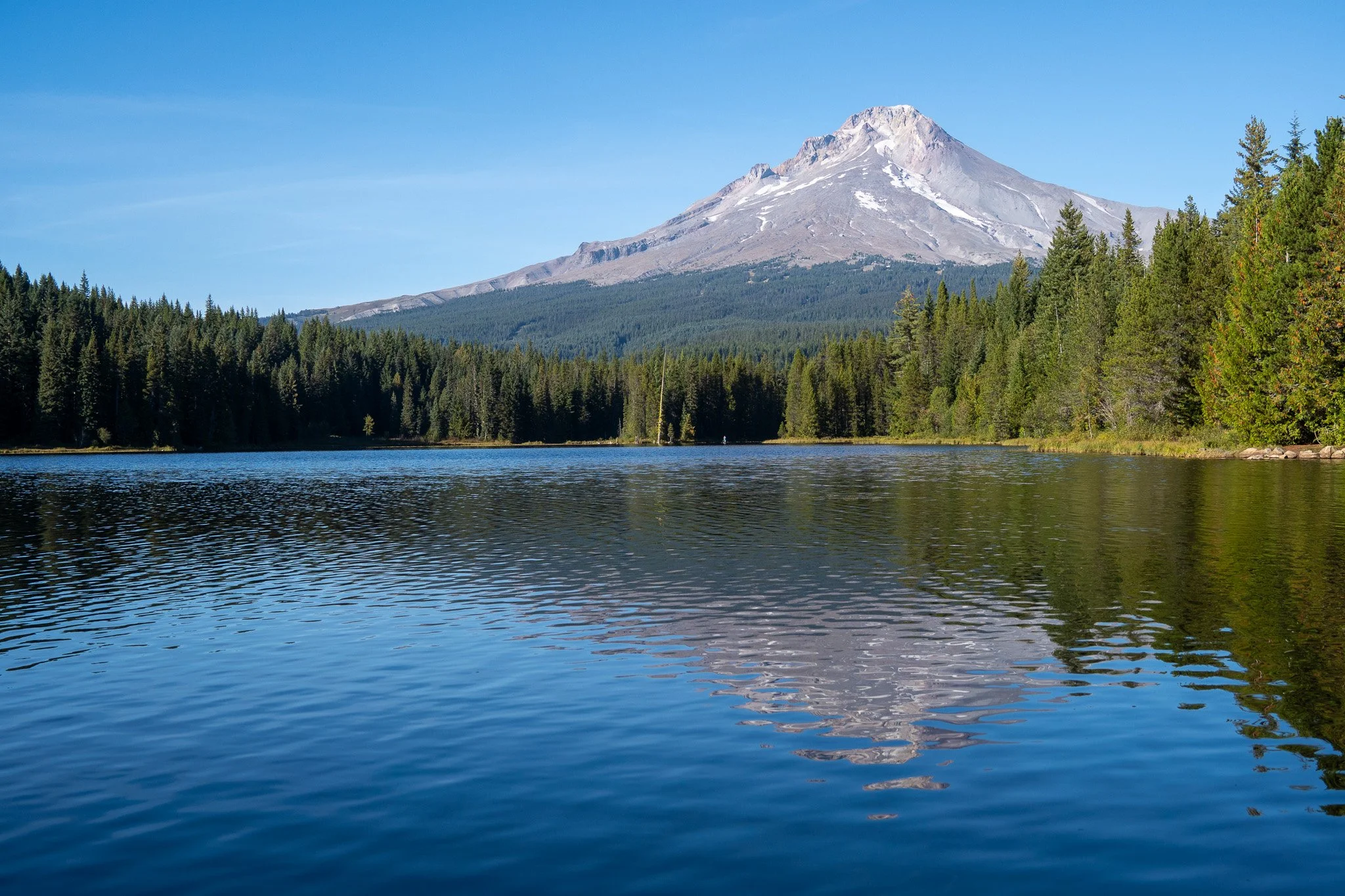 mount hood with reflection lake, oregon, usa