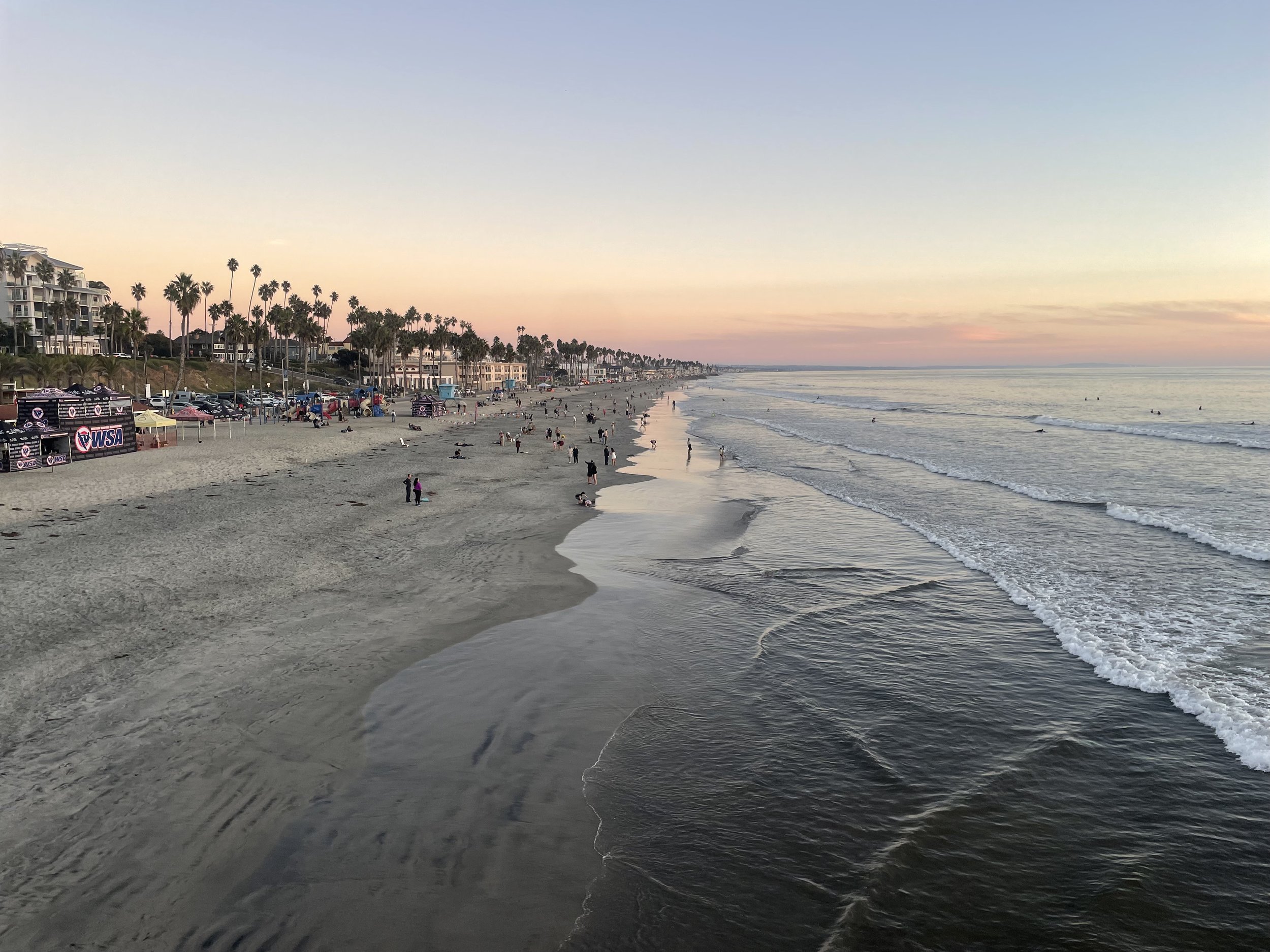 sunset oceanside beach