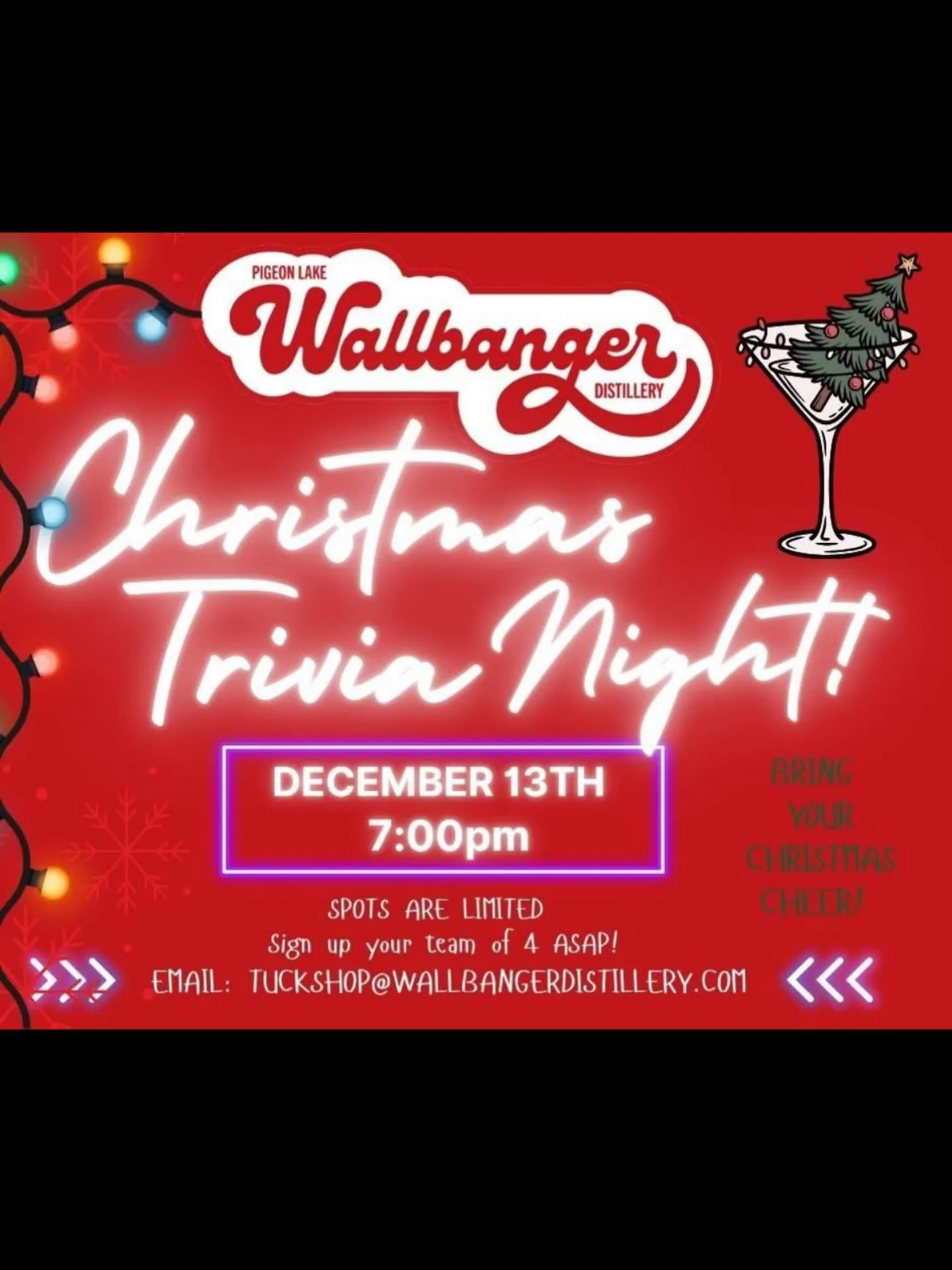 Christmas Trivia Night at Wallbanger! 

Mark your calendars for Saturday, December 13th &mdash; we&rsquo;re kicking off the season with a night of merry, magical CHRISTMAS TRIVIA! 🎅🏼

Think you&rsquo;ve got a sleigh-full of holiday knowledge? From 