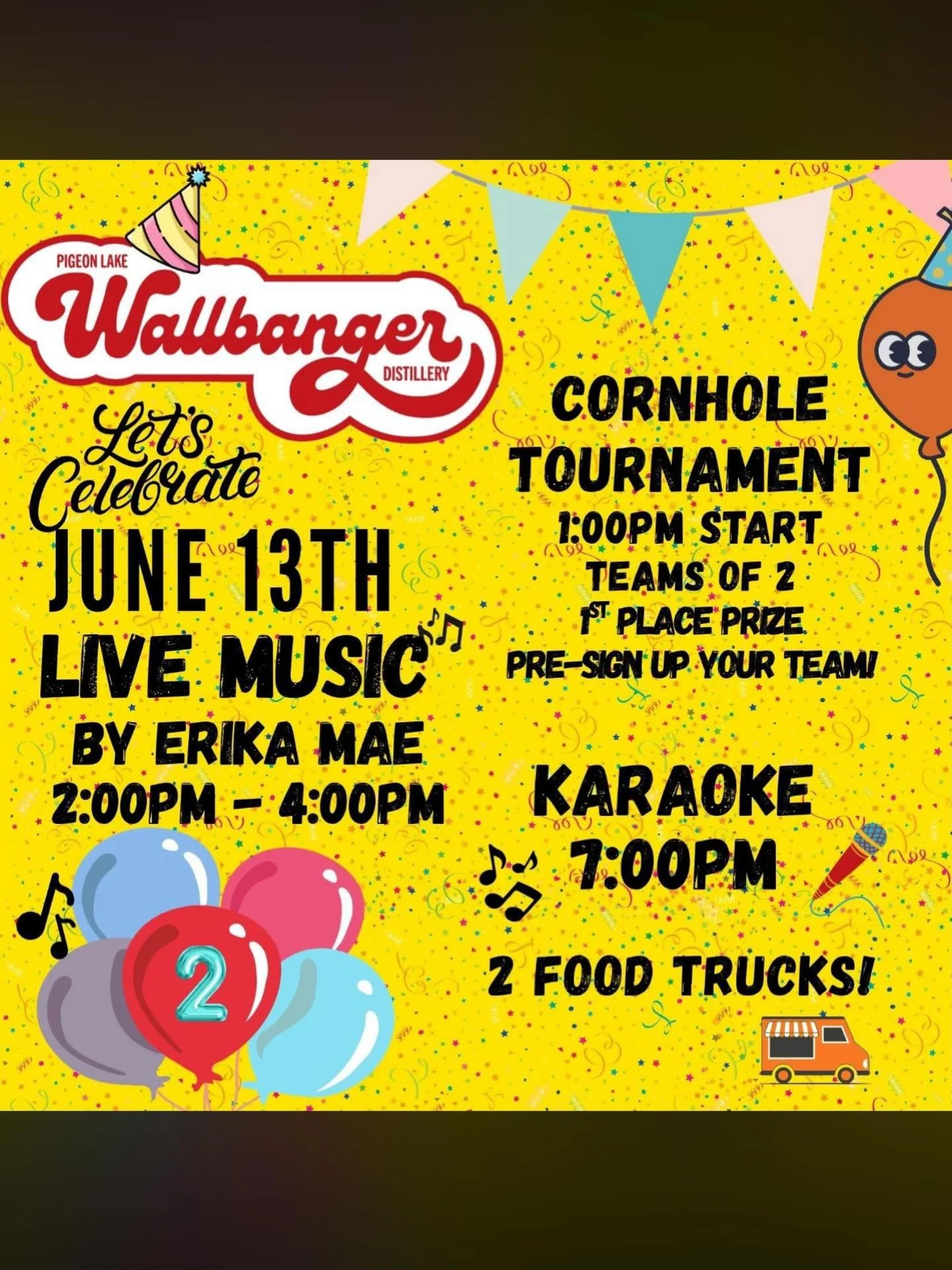 SAVE THE DATE! 

Wallbanger is turning TWO!! (Time flies when you are having fun)... 

We couldn&rsquo;t have made it two amazing years without ALL OF YOU! Thank you so much for your laughs, cheers, dance moves, karaoke performances, and continued su