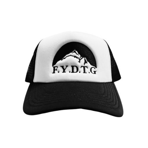 LOGO TRUCKER HAT BLACK & WHITE