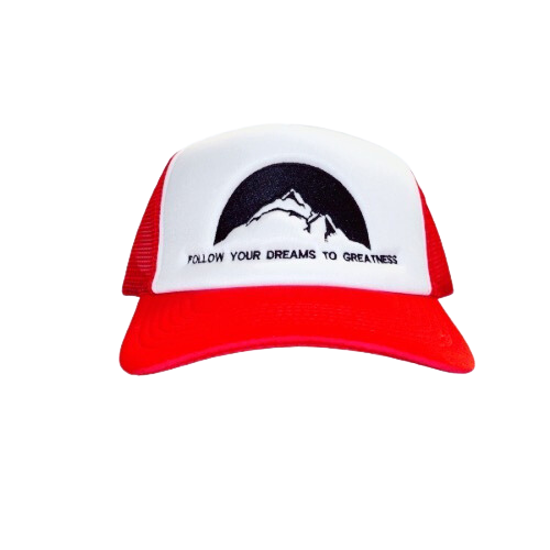 LOGO TRUCKER HAT RED & WHITE