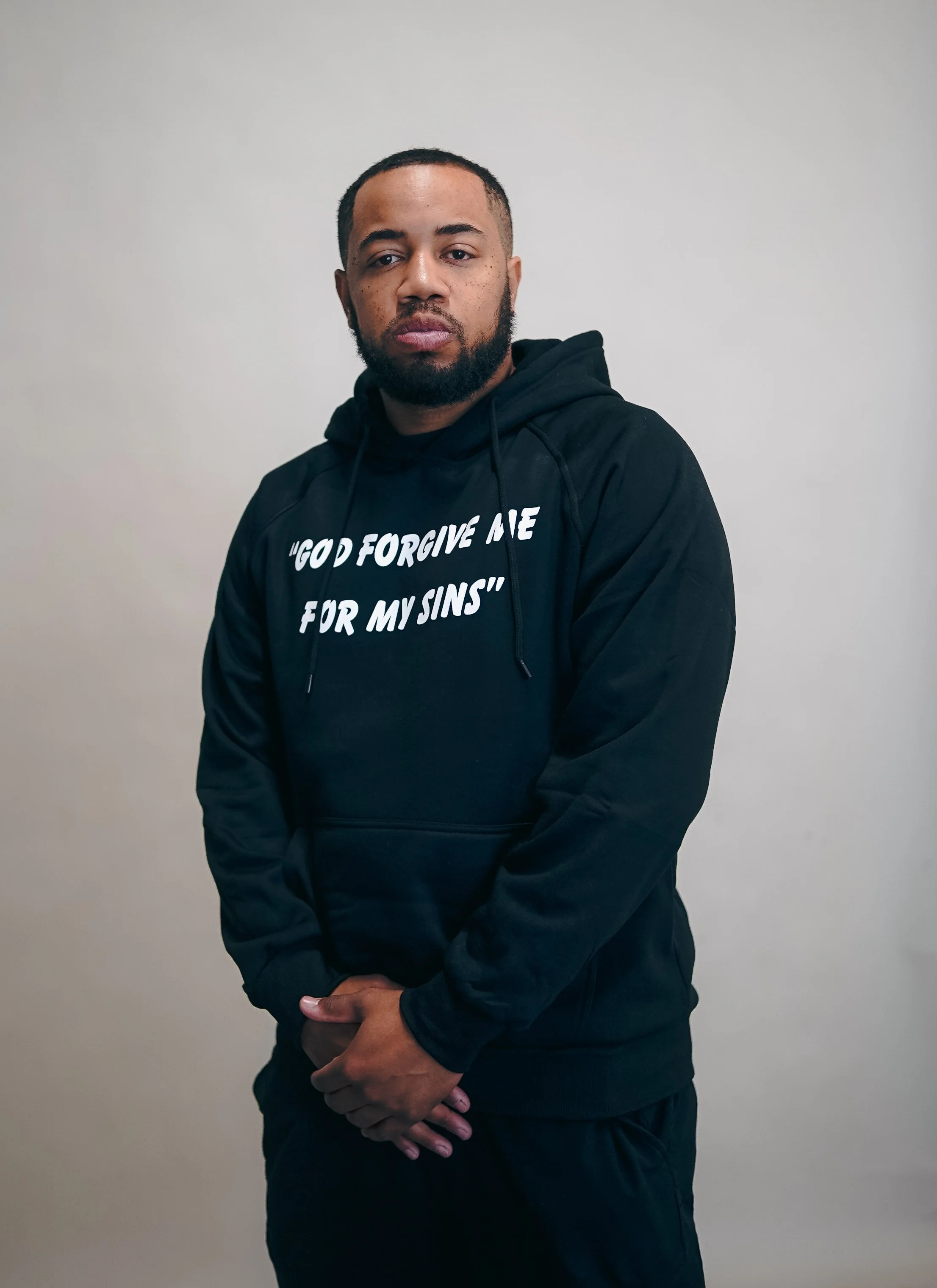 FORGIVE MY SINS PULLOVER HOODIE BLACK