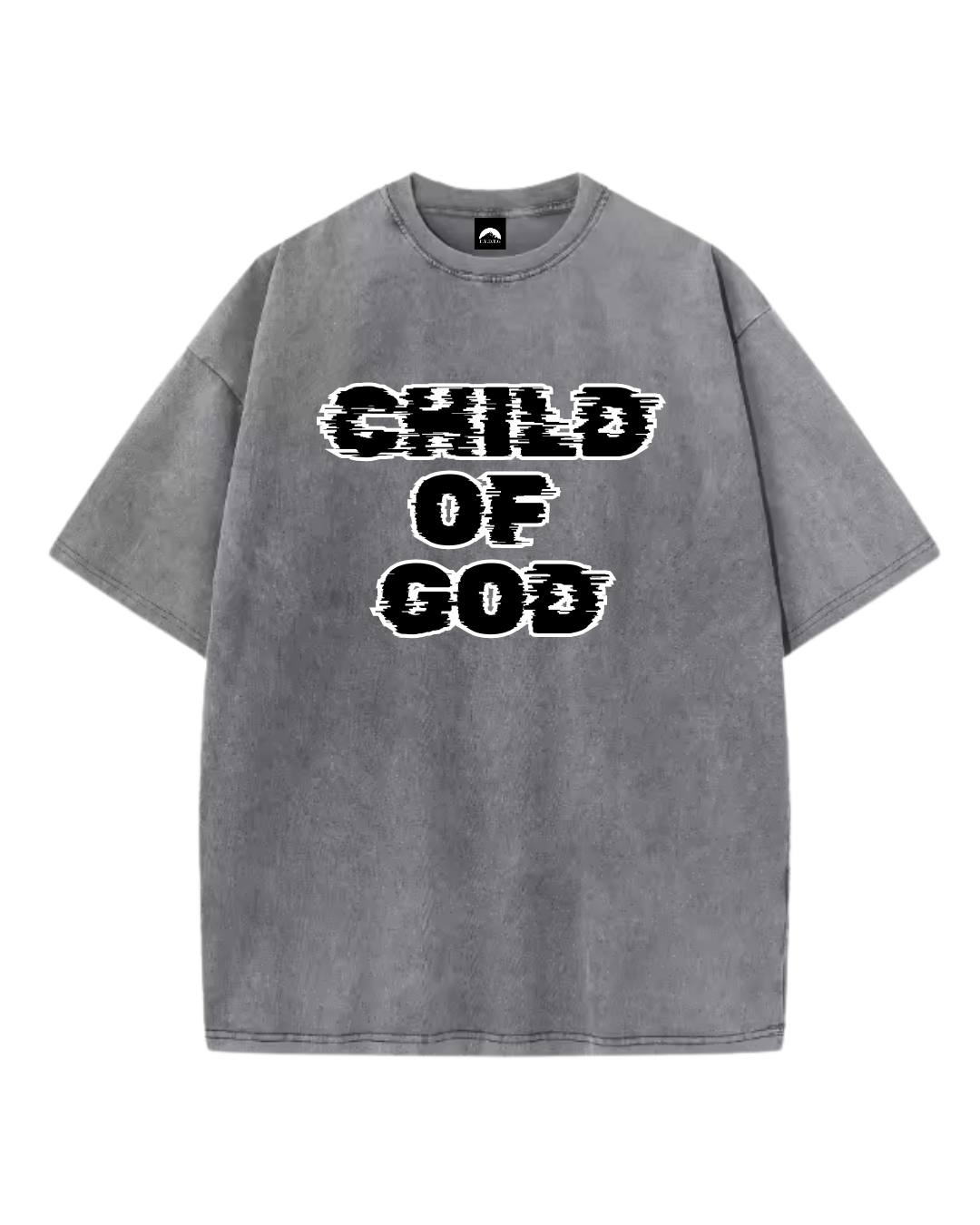 CHILD OF GOD VINTAGE ACID WASHED T-SHIRT GREY