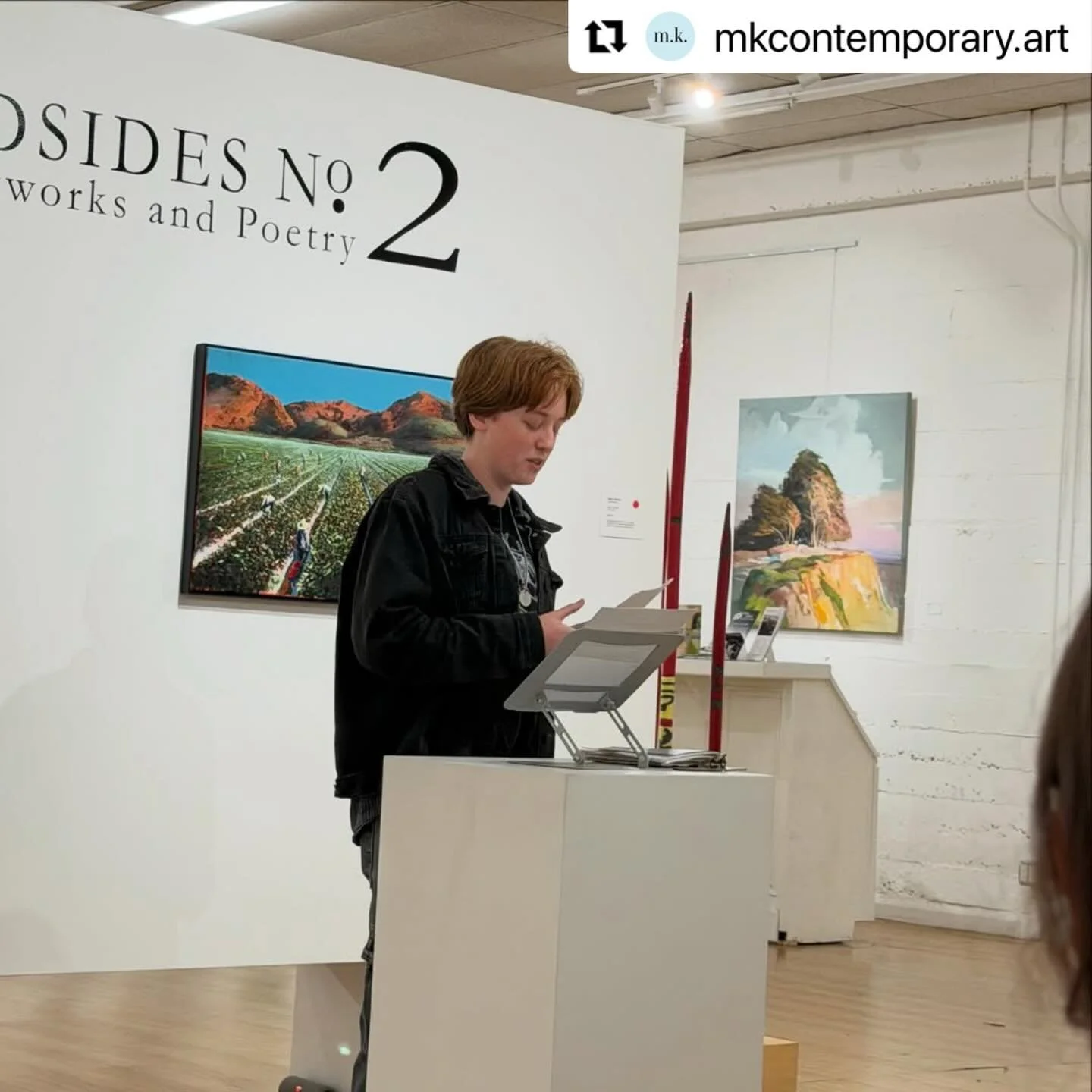 Medicine for our times:  a local poetry reading with poets to admire and feel grateful for. Thank you @mkcontemporary.art  for inviting the SC County Youth Poet Laureate cohort into your creative and beautiful space this weekend. #Repost @mkcontempor
