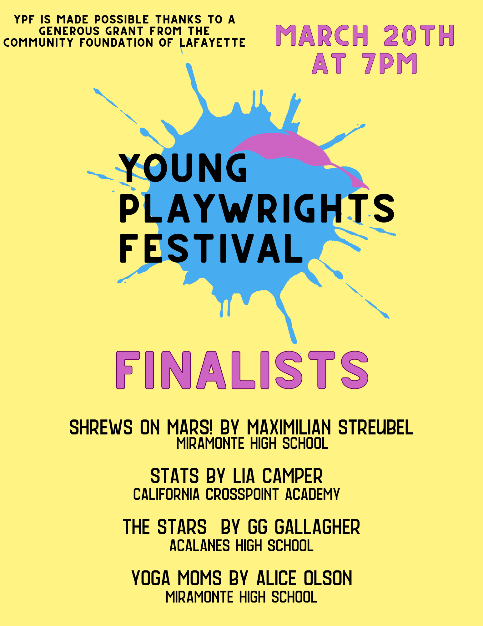 2026 Young Playwrights Festival