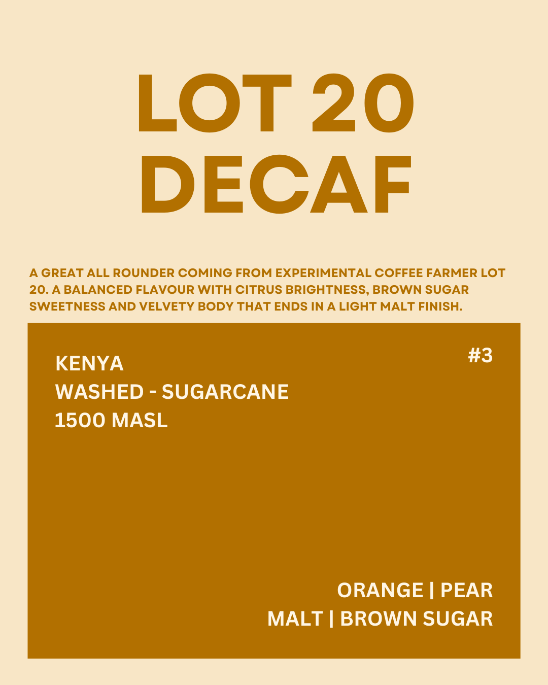 Lot 20 Decaf