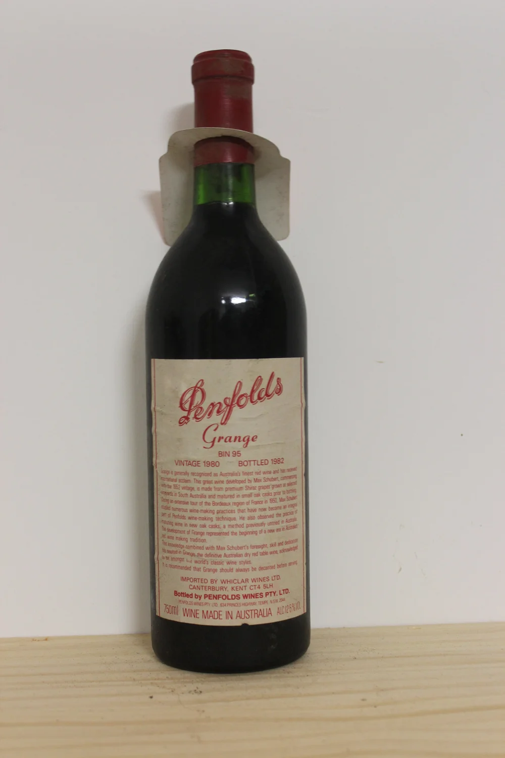 Penfolds Grange Hermitage Bin 95 1980 — Blackmoor Wines
